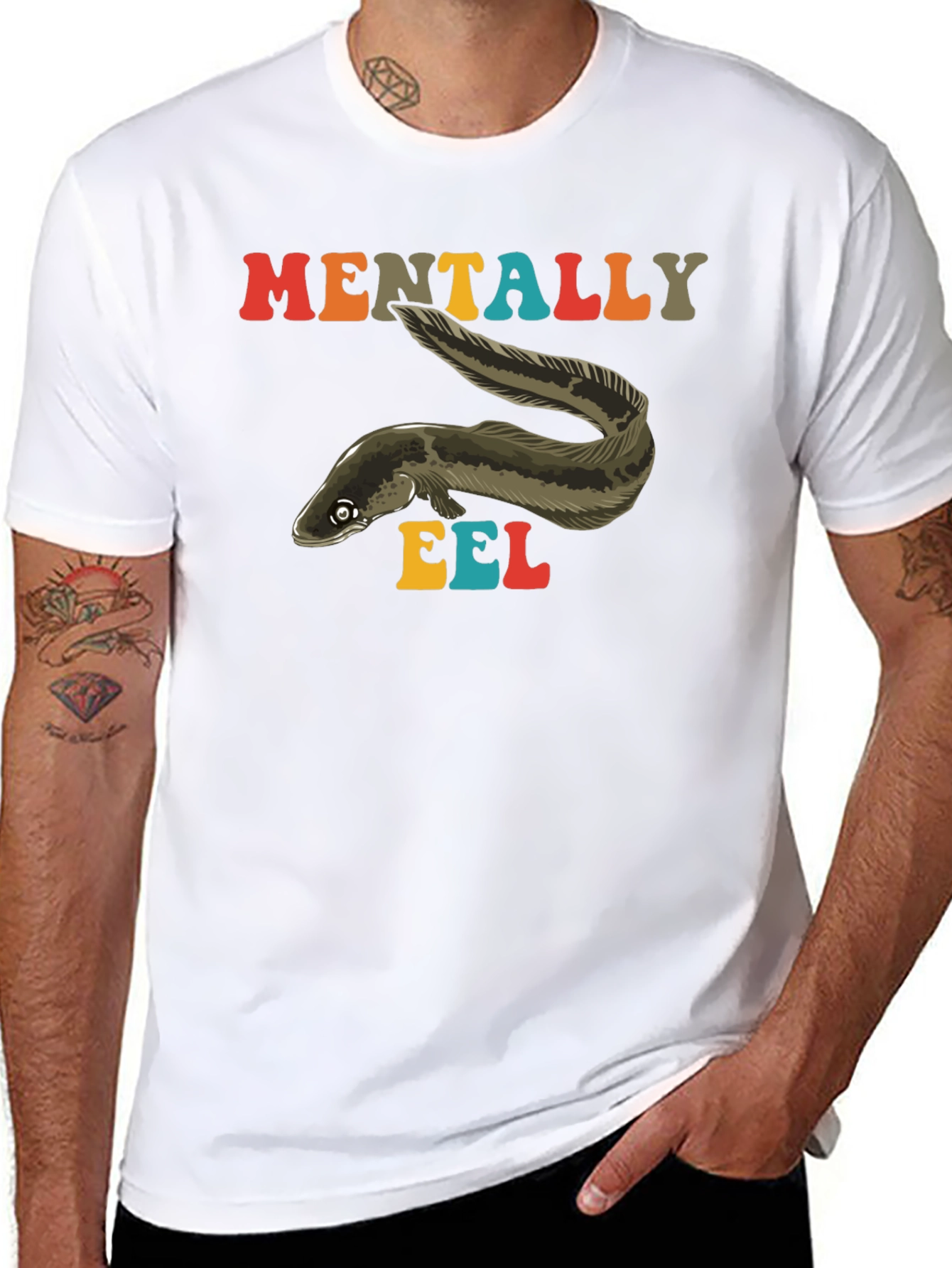 Mentally Eel Funny Graphic T-Shirt