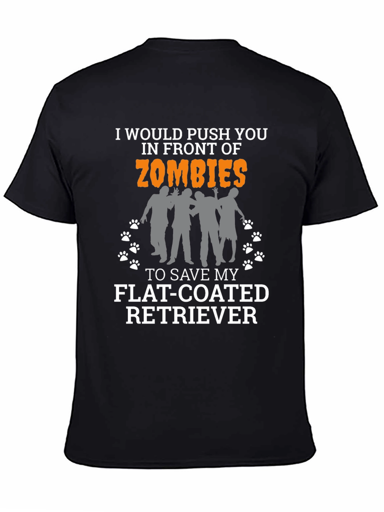 Zombie Flat-Coated Retriever Mens T-Shirt