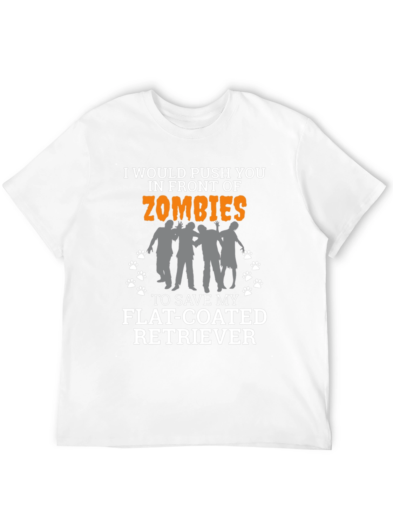 Zombie Flat-Coated Retriever Mens T-Shirt