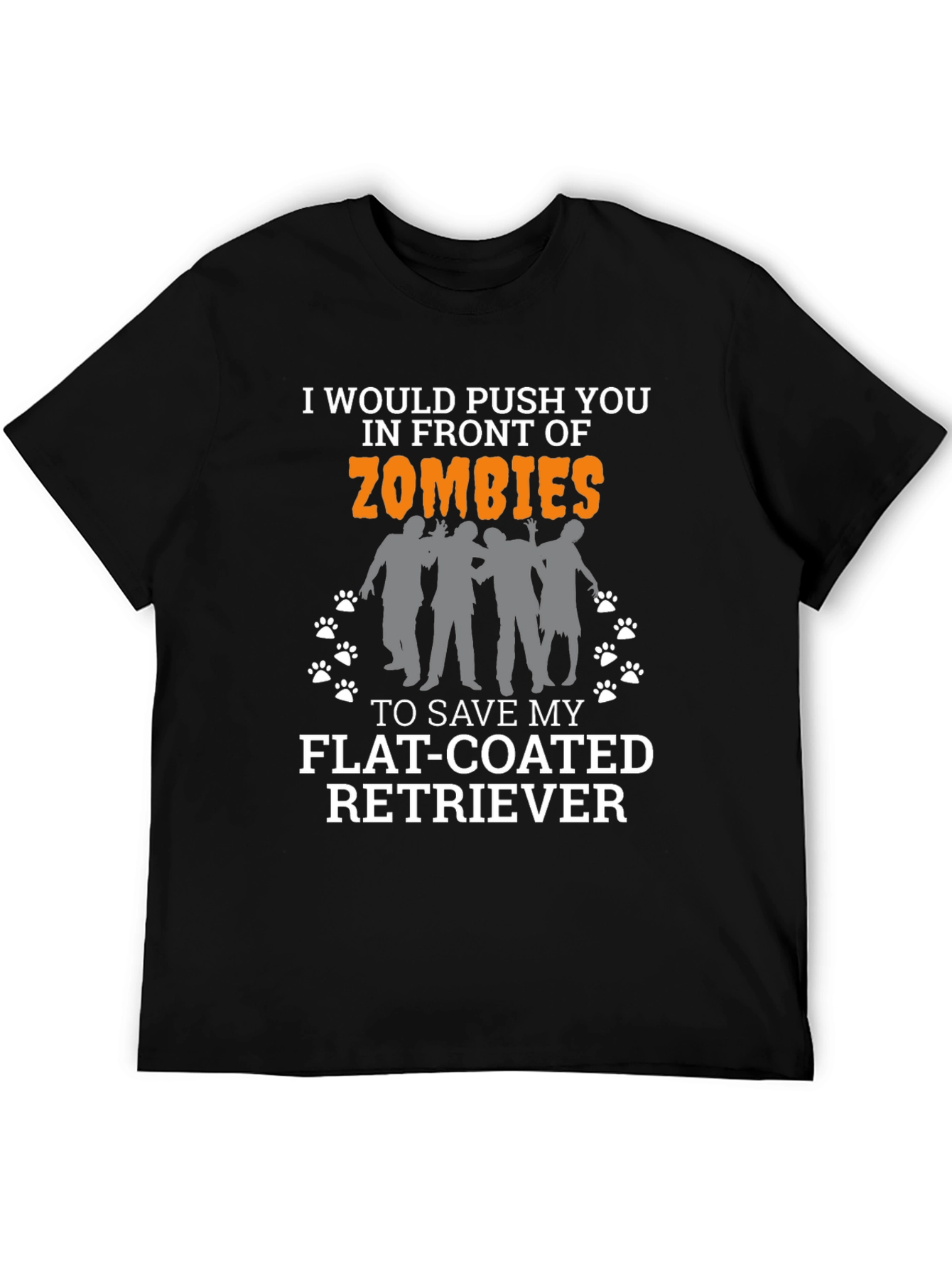 Zombie Flat-Coated Retriever Mens T-Shirt