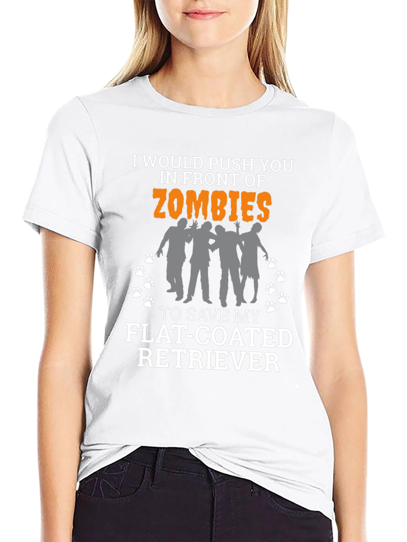 Zombie Flat-Coated Retriever Mens T-Shirt