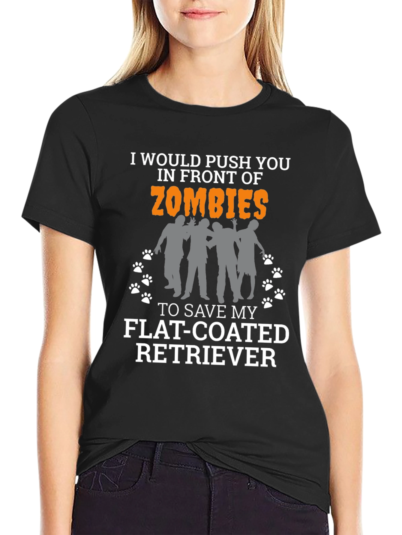 Zombie Flat-Coated Retriever Mens T-Shirt