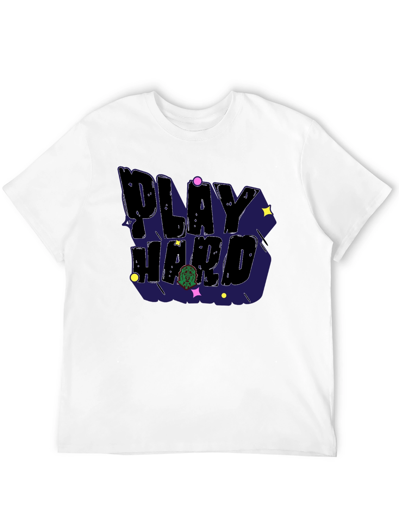 Play Hard Black T-Shirt - Graphic Print Tee