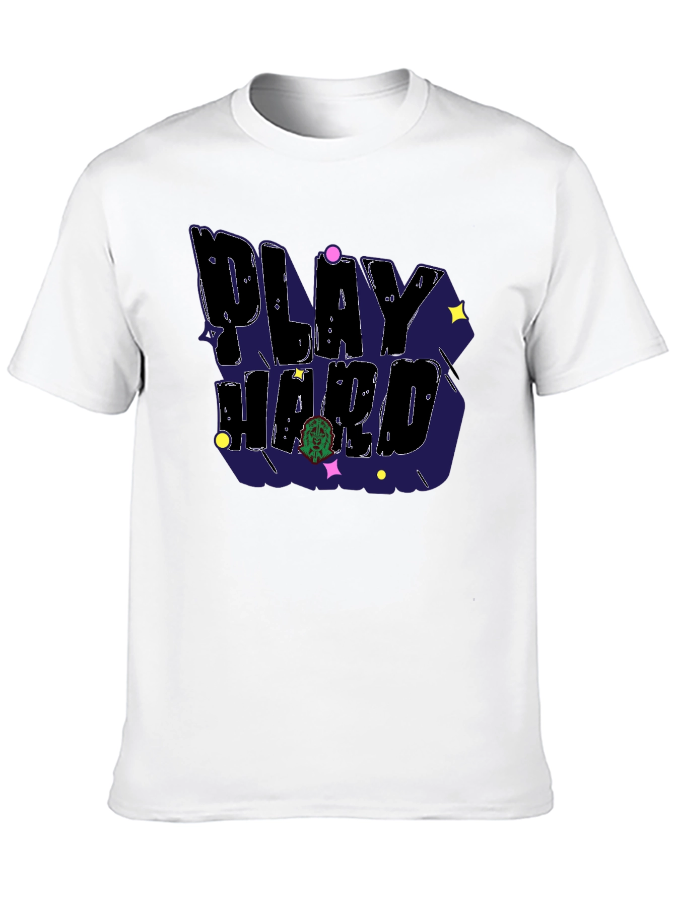 Play Hard Black T-Shirt - Graphic Print Tee