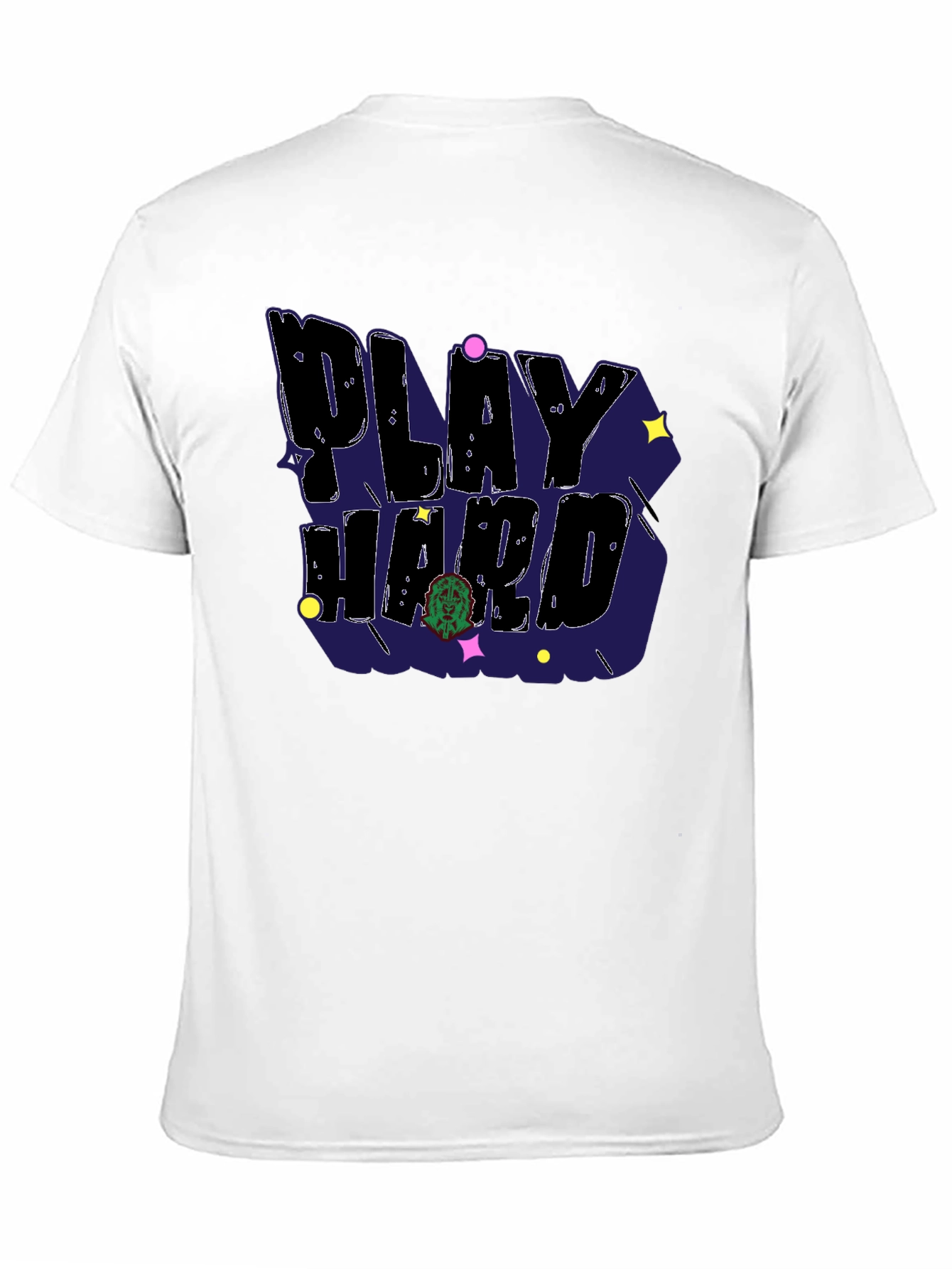 Play Hard Black T-Shirt - Graphic Print Tee