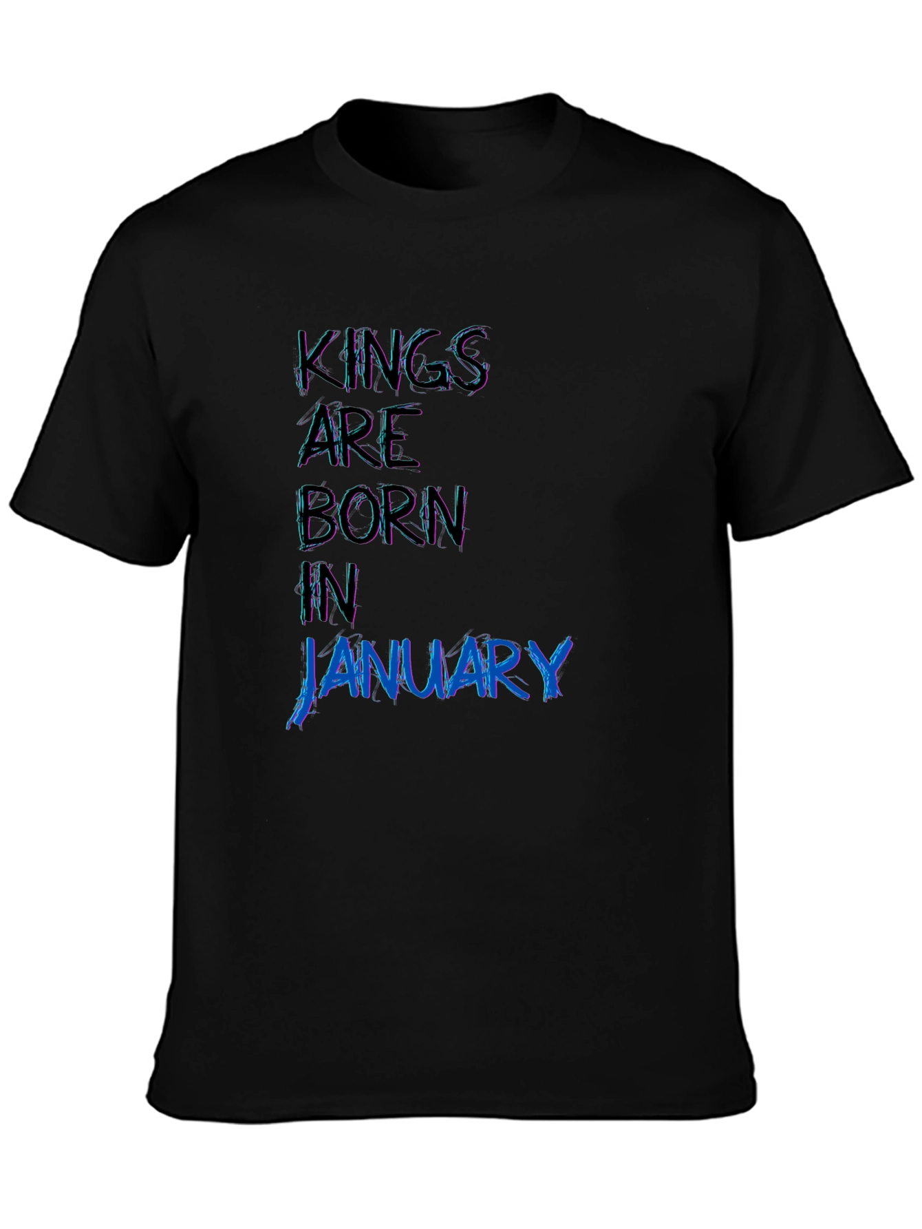 Kings Born in January - Black T-Shirt
