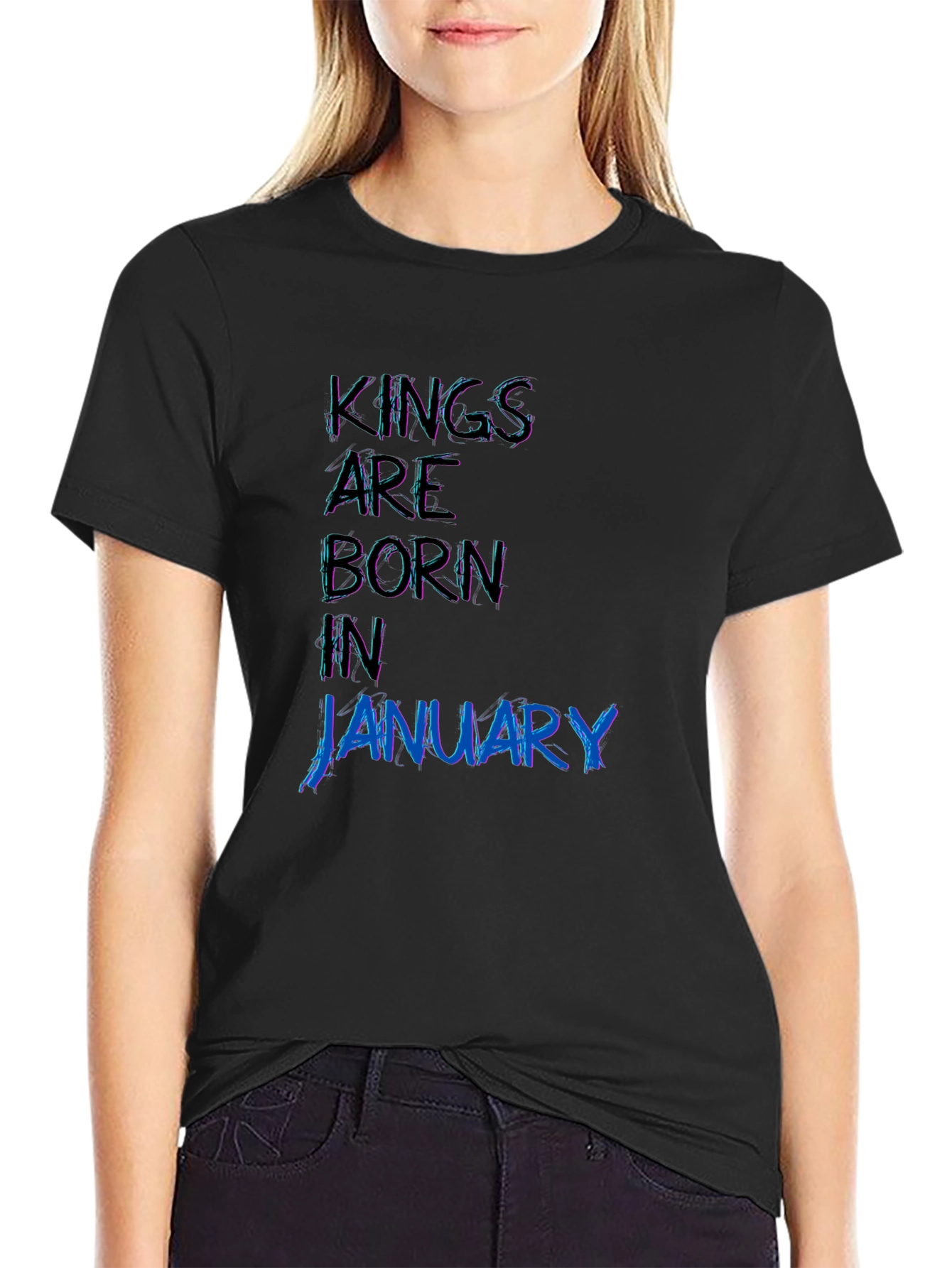 Kings Born in January - Black T-Shirt