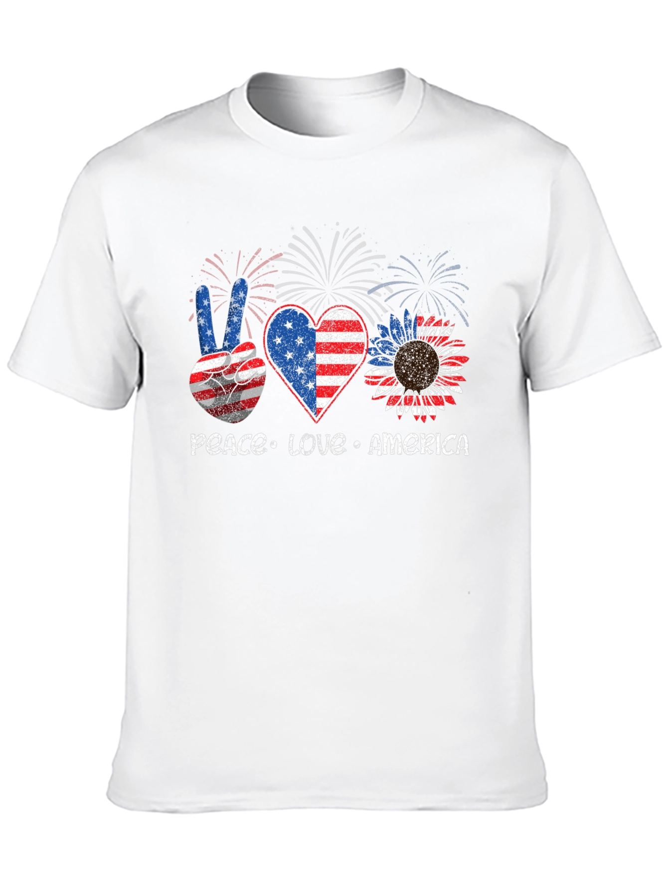 Peace Love America Patriotic T-Shirt