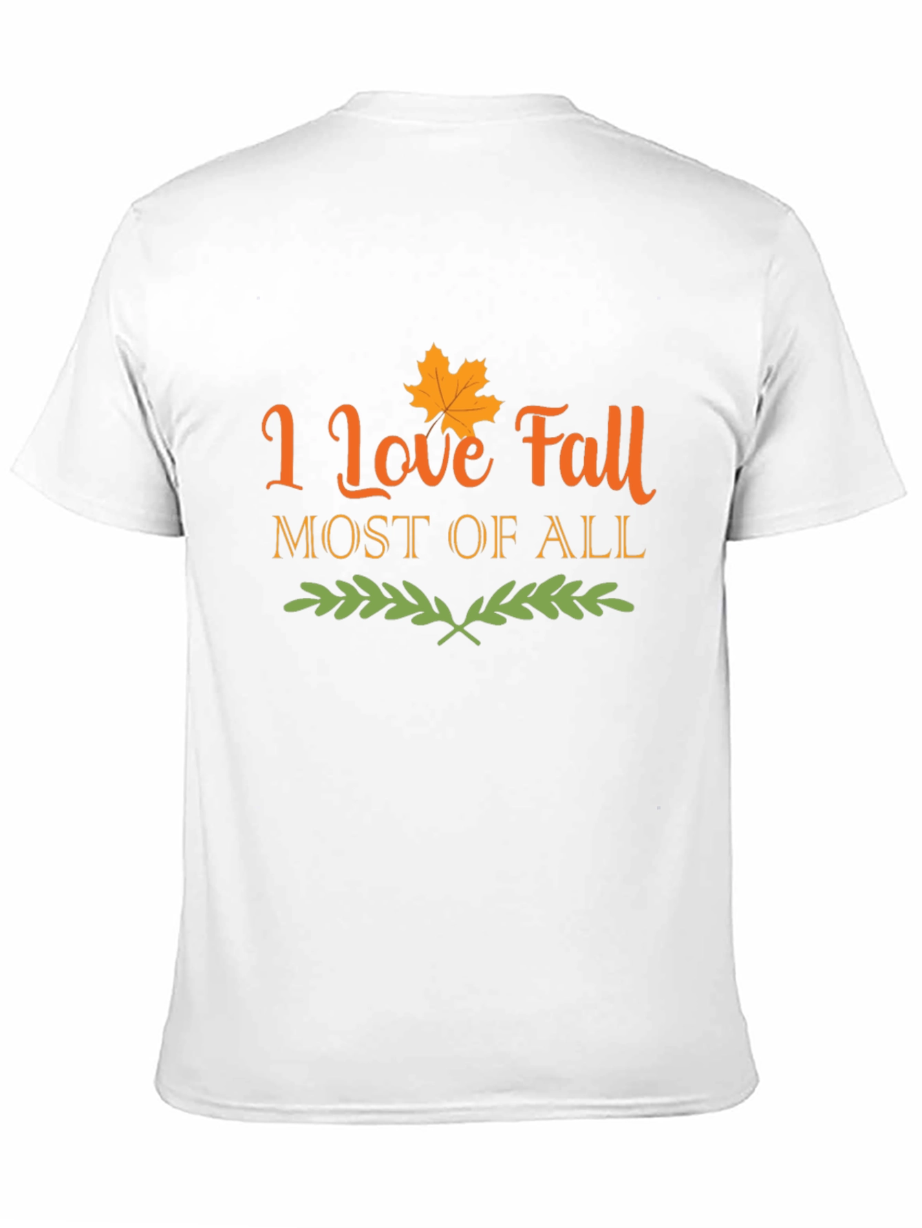 I Love Fall Most of All Black T-Shirt