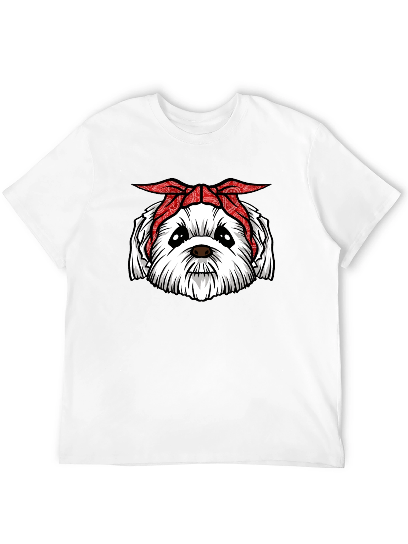 Bandana Dog Graphic T-Shirt - Cool Canine Tee