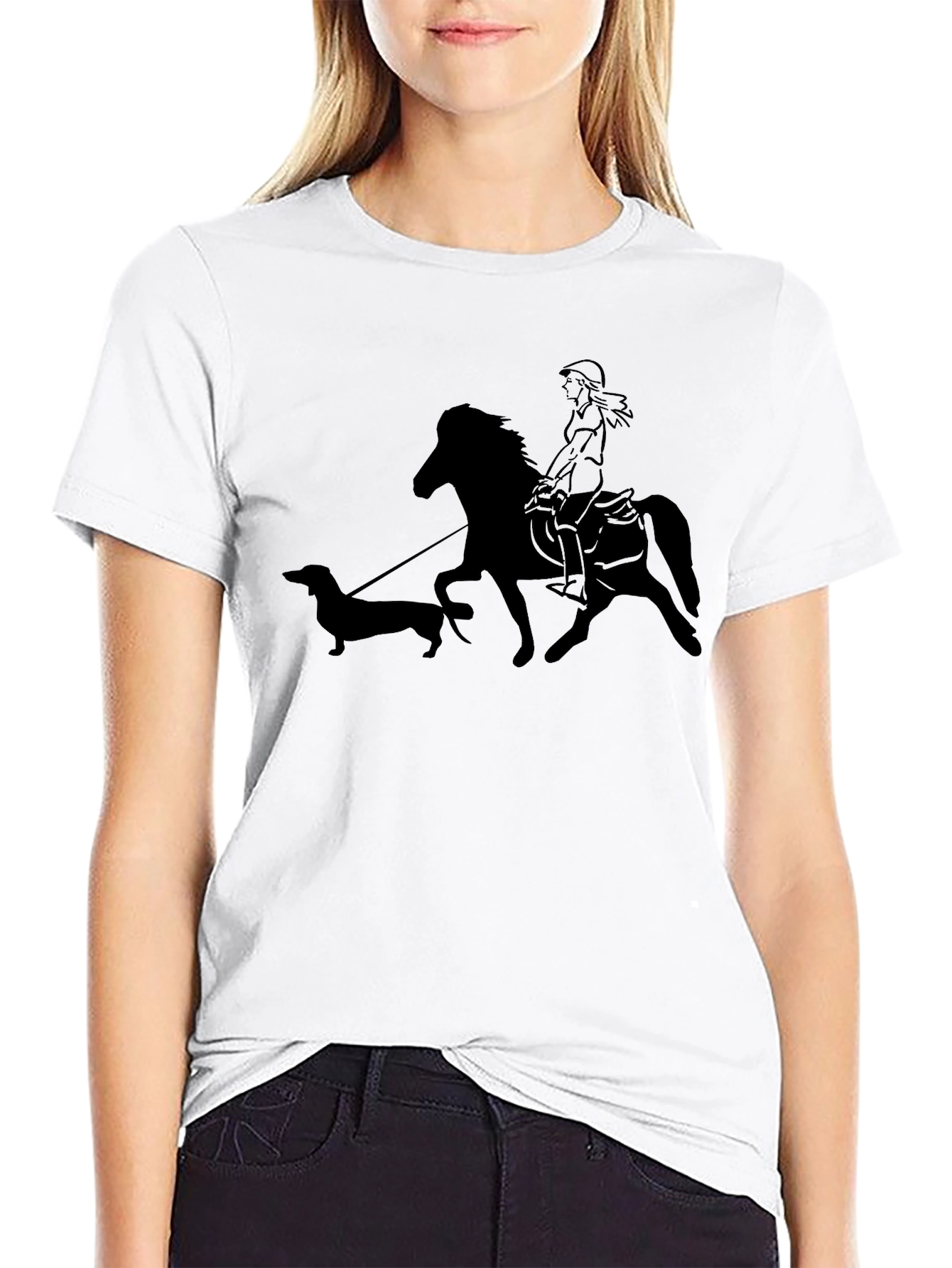 Horse Riding Dachshund Lover T-Shirt