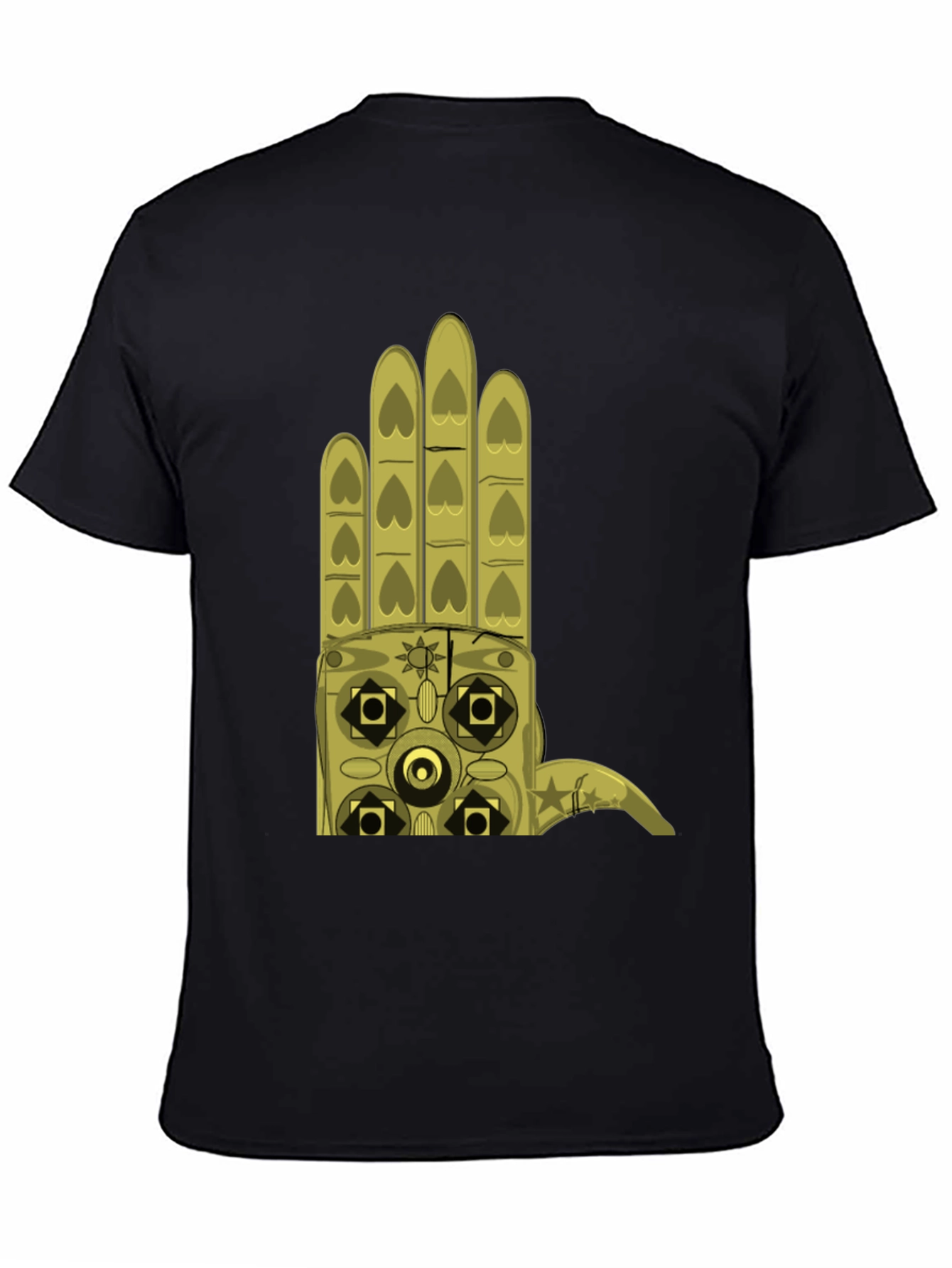 Graphic Hand Print Black T-Shirt