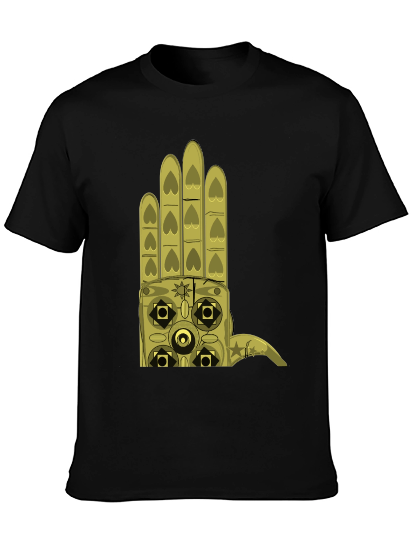 Graphic Hand Print Black T-Shirt