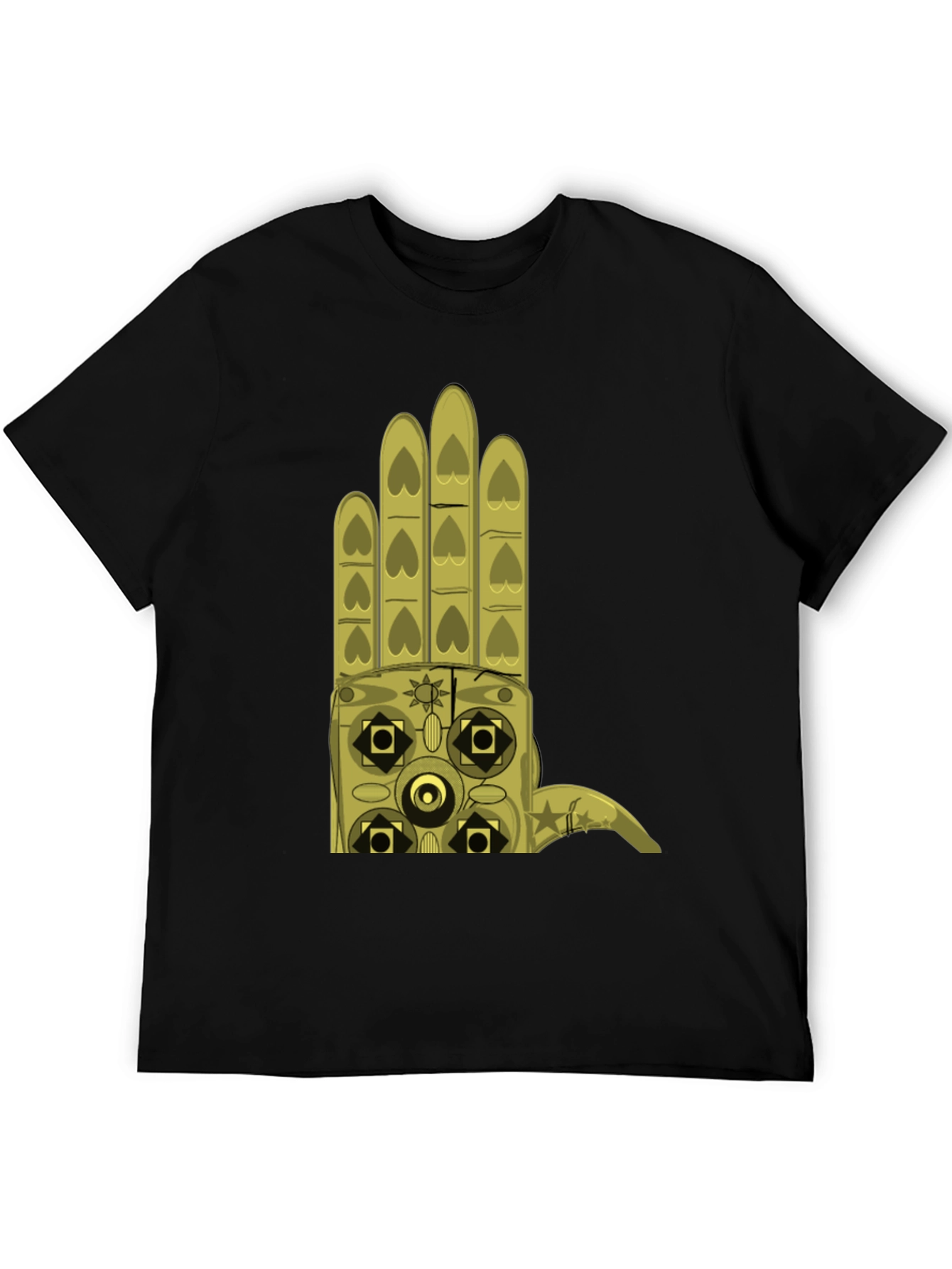 Graphic Hand Print Black T-Shirt