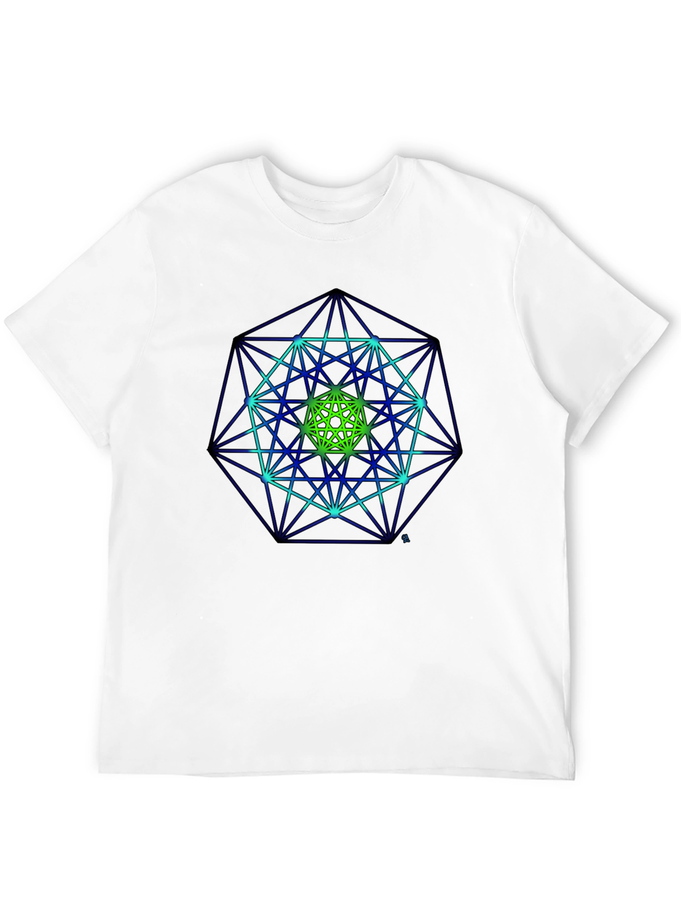 Geometric Graphic Tee - Black
