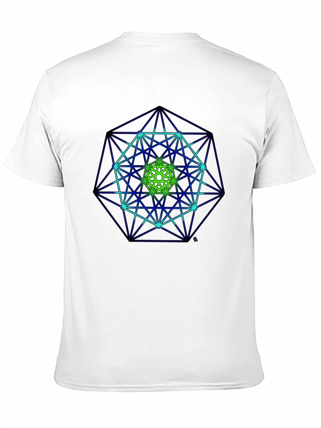 Geometric Graphic Tee - Black