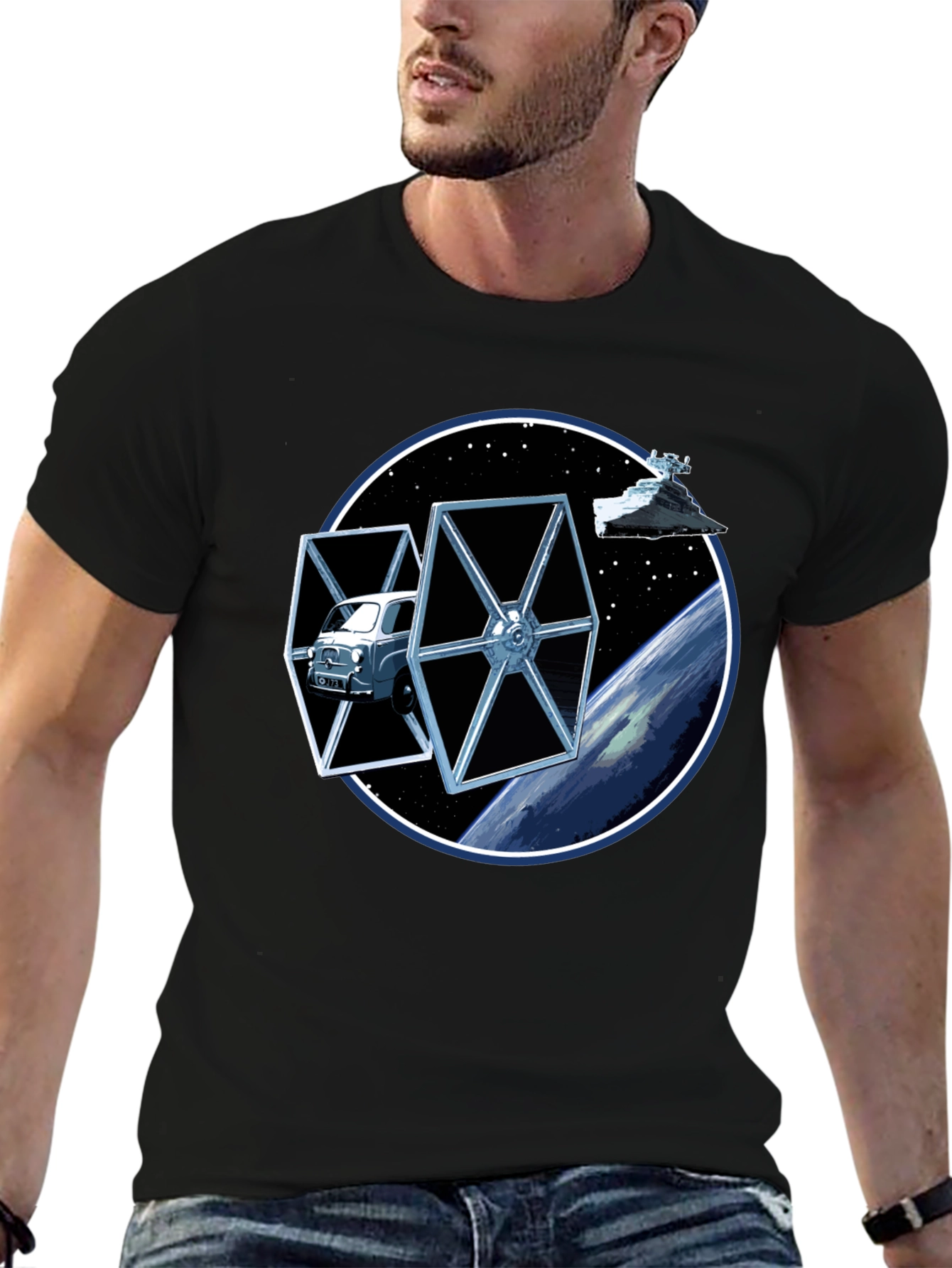 Star Wars Car TIE Fighter Black T-Shirt