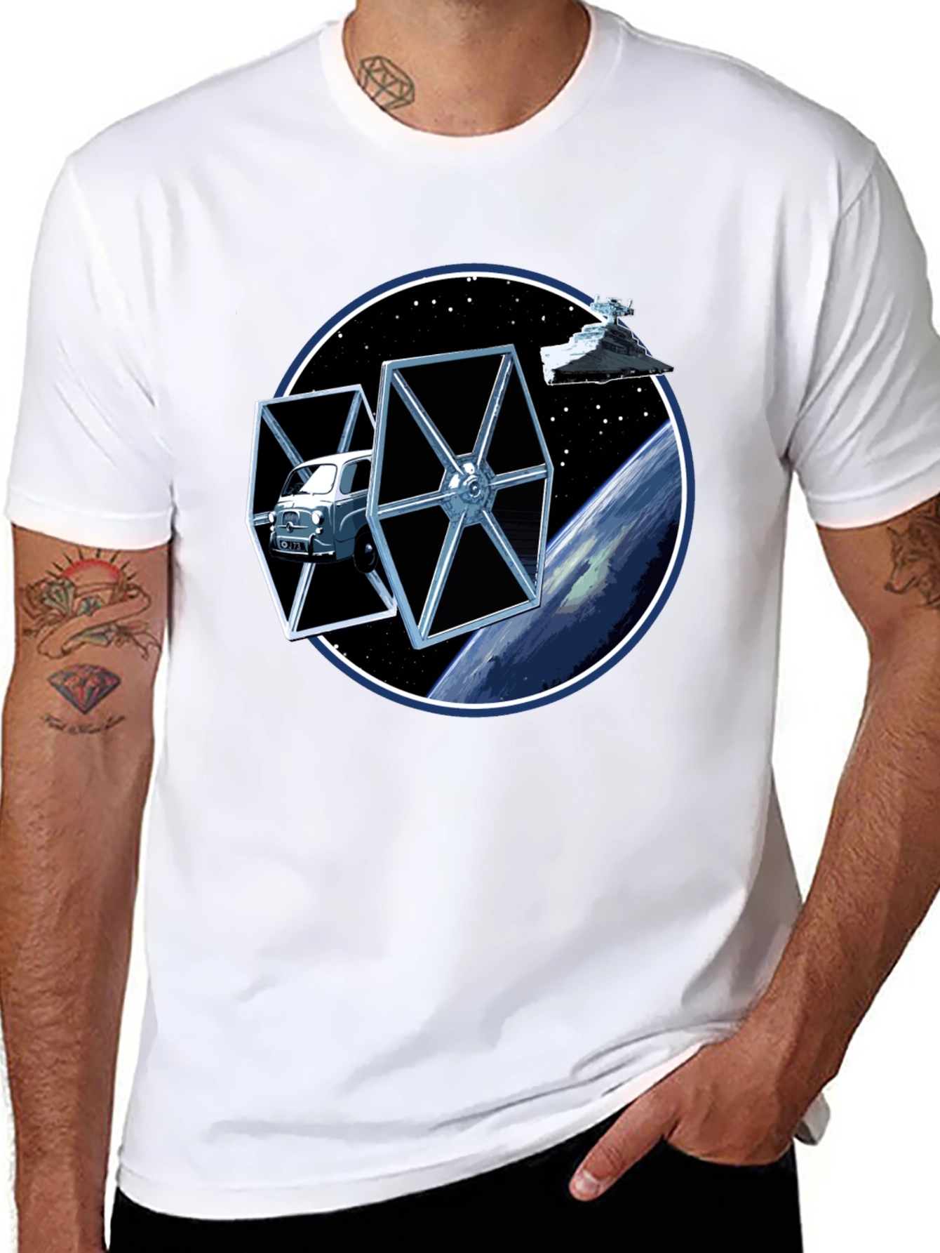 Star Wars Car TIE Fighter Black T-Shirt