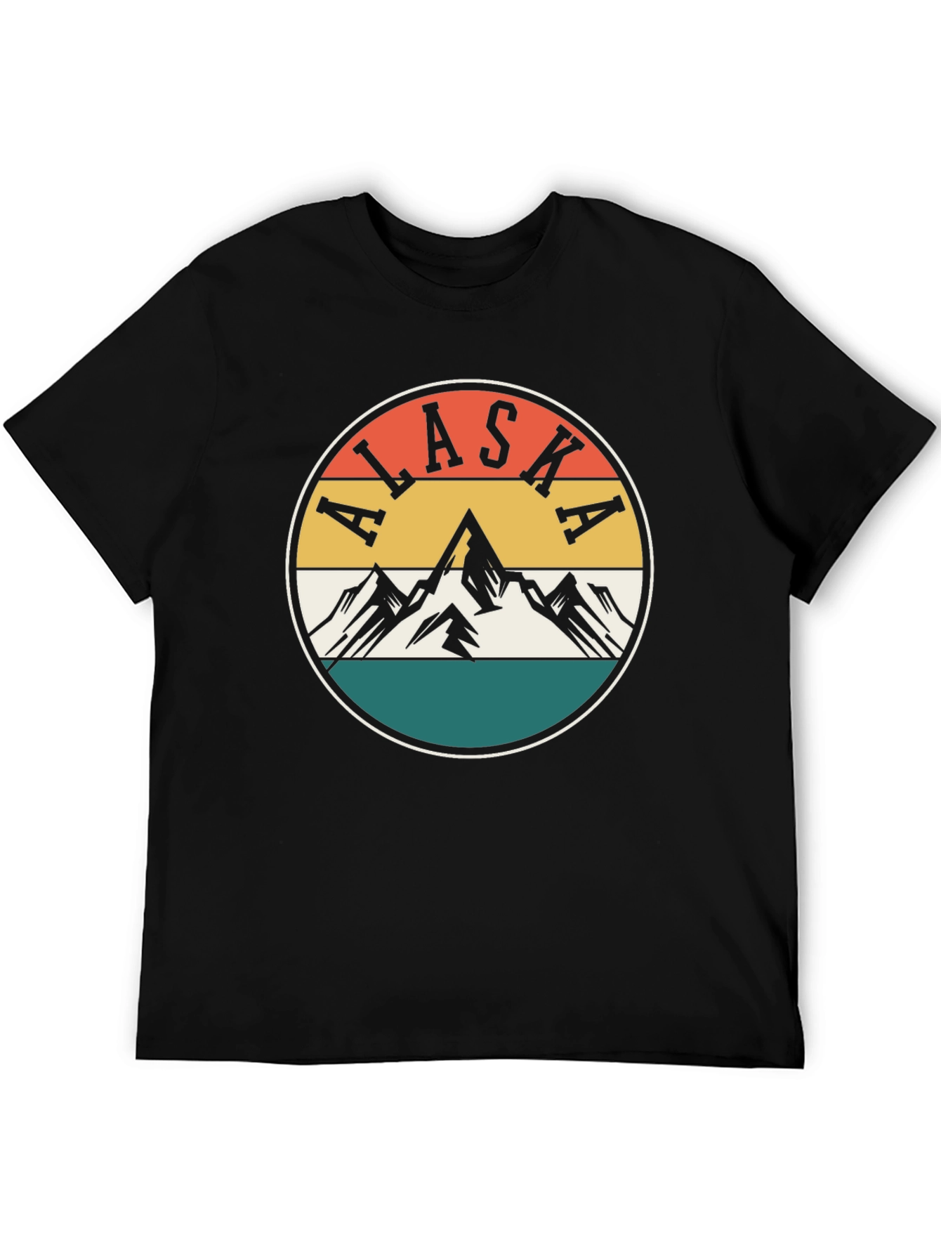 Alaska Mountain Graphic Tee - Retro Style