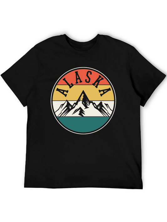 Alaska Mountain Graphic Tee - Retro Style