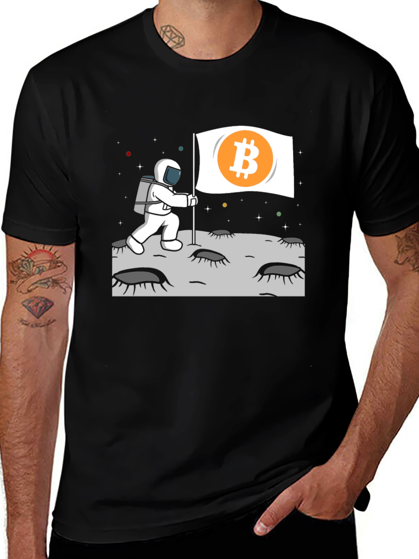 Bitcoin Astronaut Graphic T-Shirt - Crypto To The Moon!