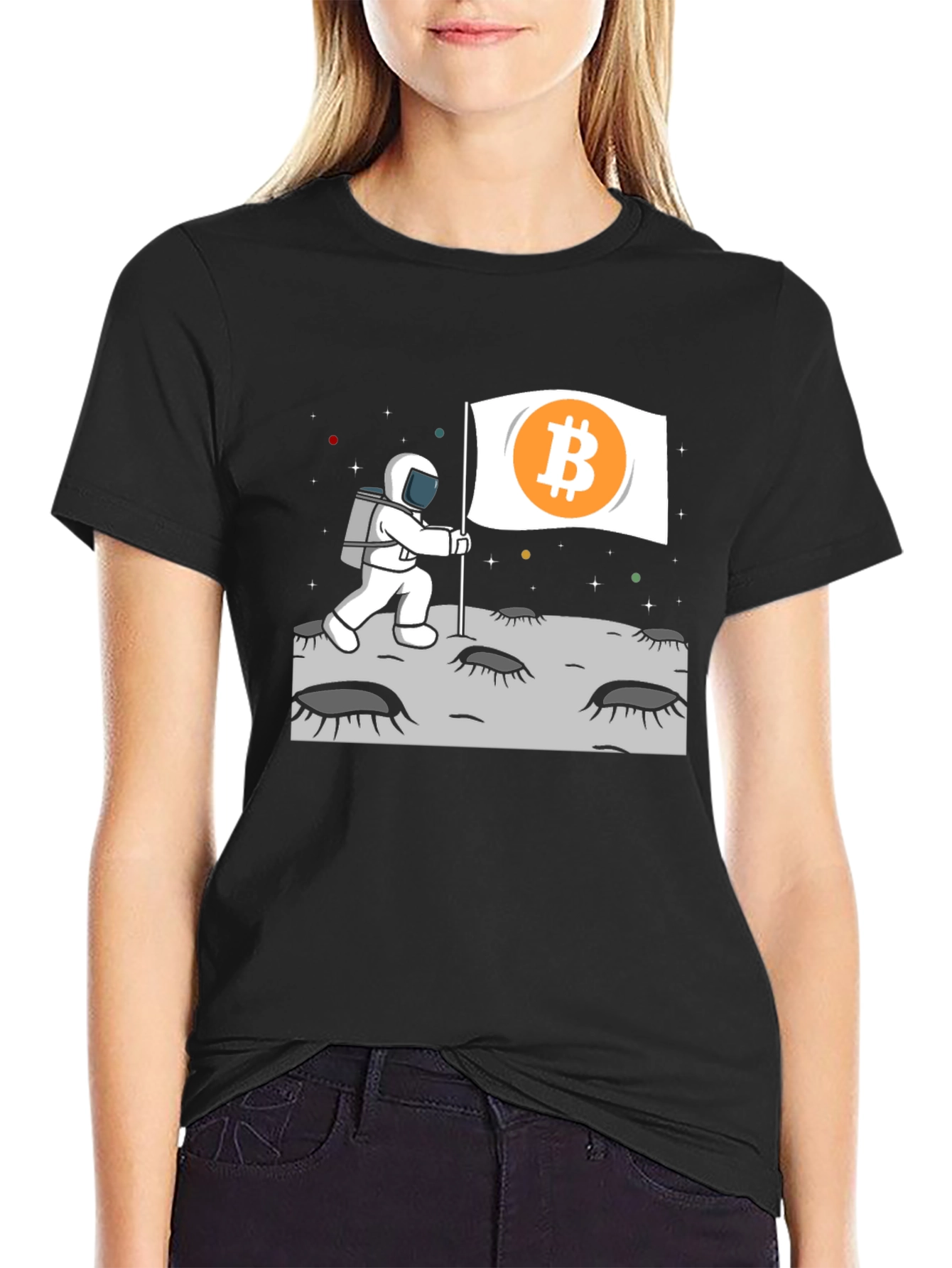 Bitcoin Astronaut Graphic T-Shirt - Crypto To The Moon!