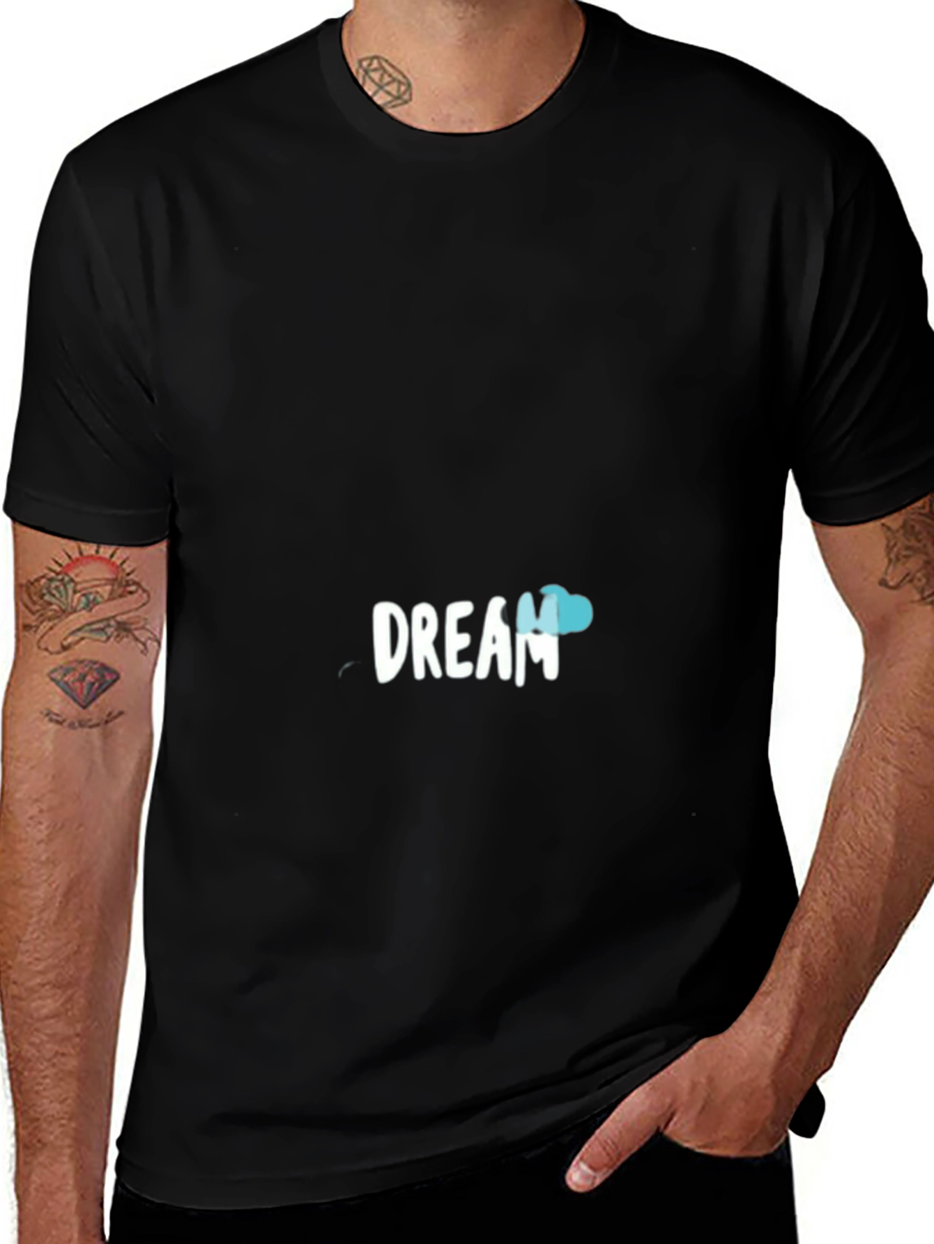 Dream Cloud Graphic Black T-Shirt