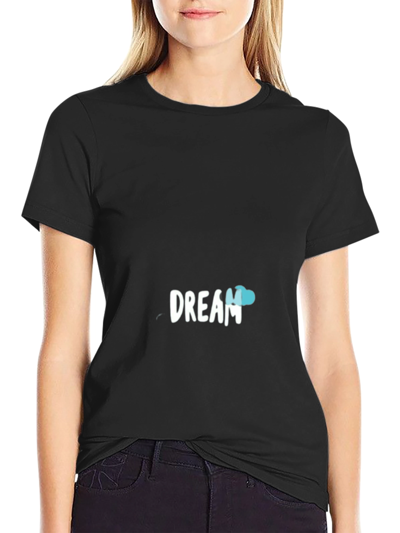 Dream Cloud Graphic Black T-Shirt