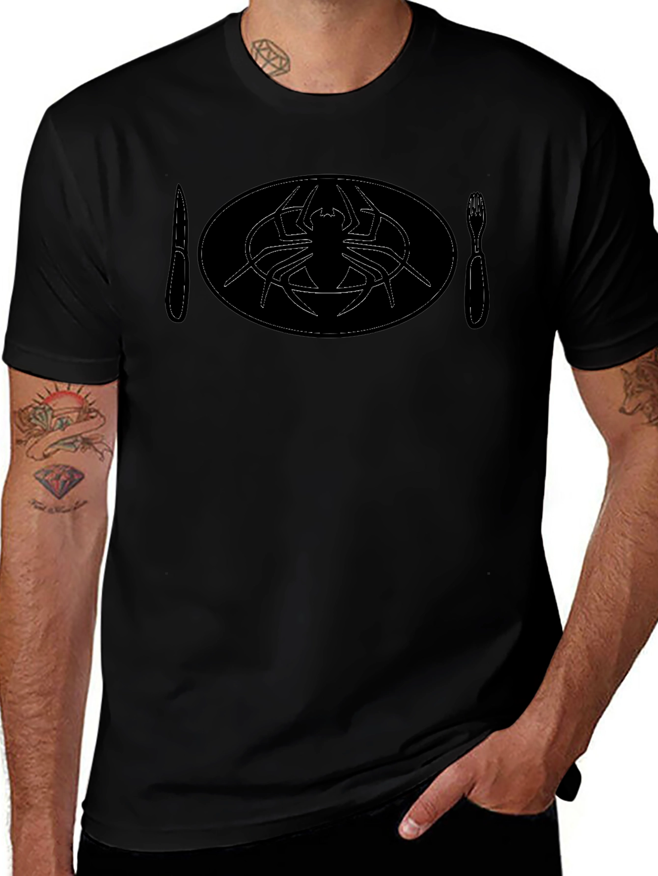 Spider Meal T-Shirt - Unique Graphic Tee