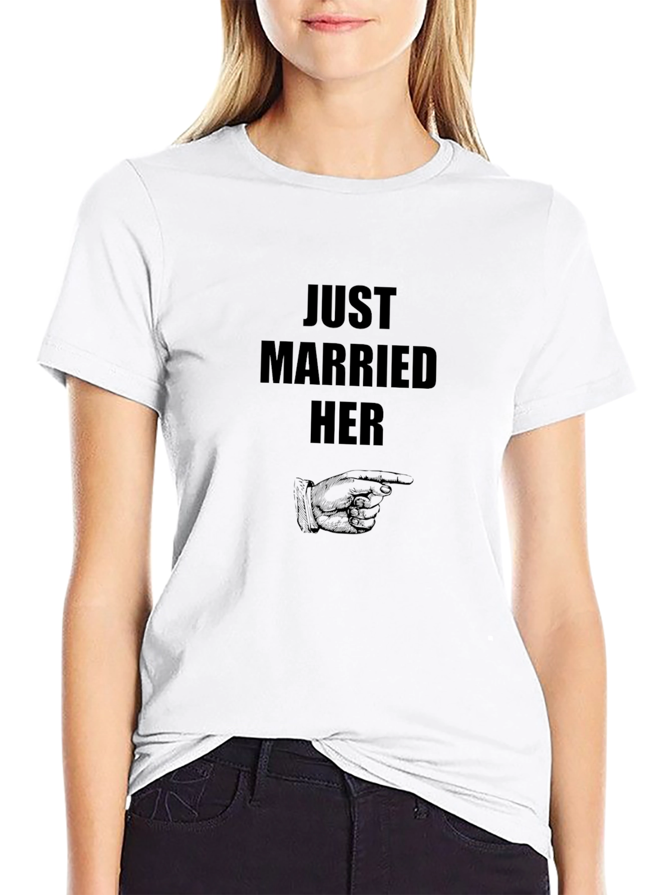 Just Married Her - Novelty T-Shirt