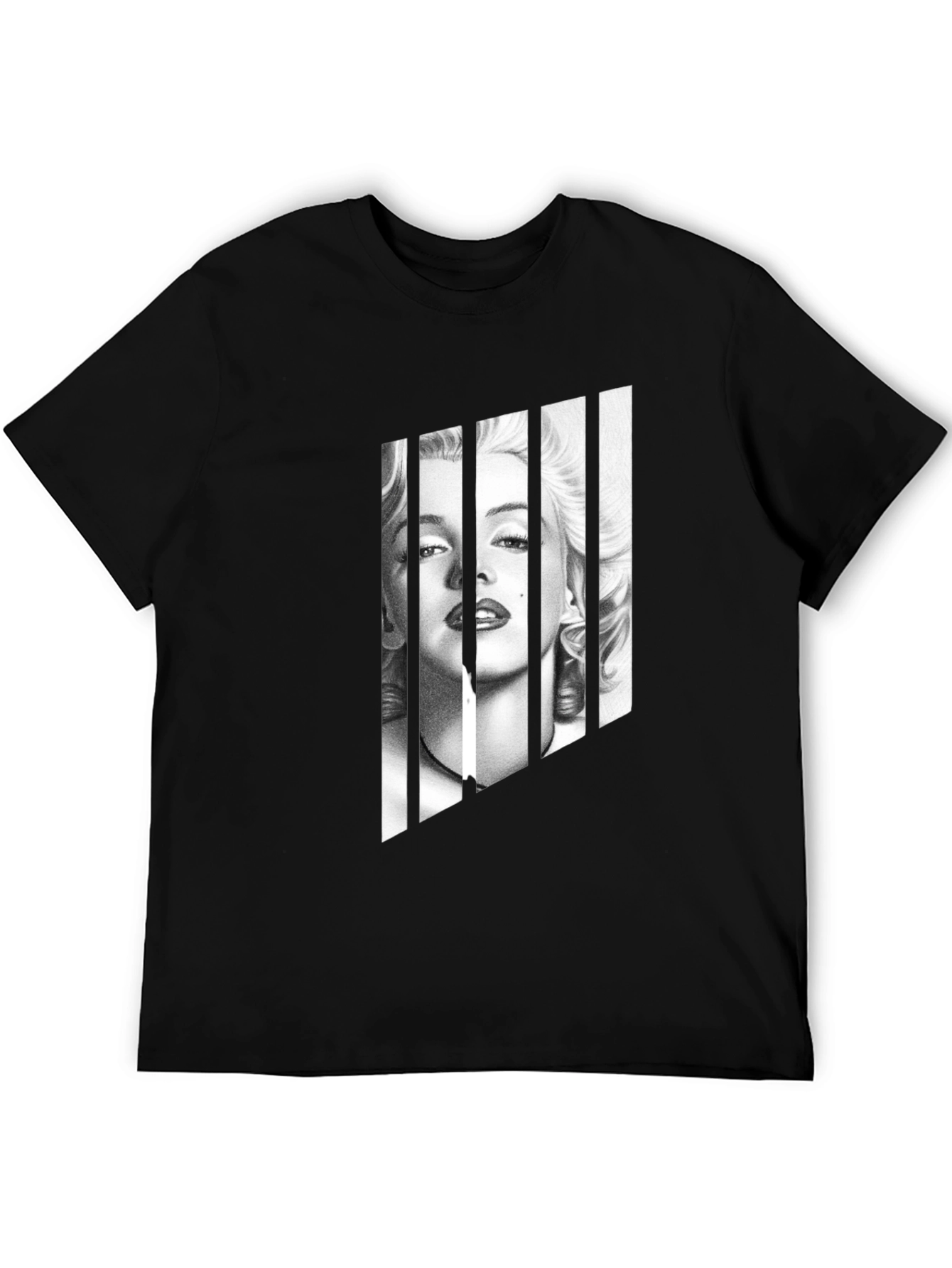 Marilyn Monroe Portrait Tee - Black Graphic T-Shirt