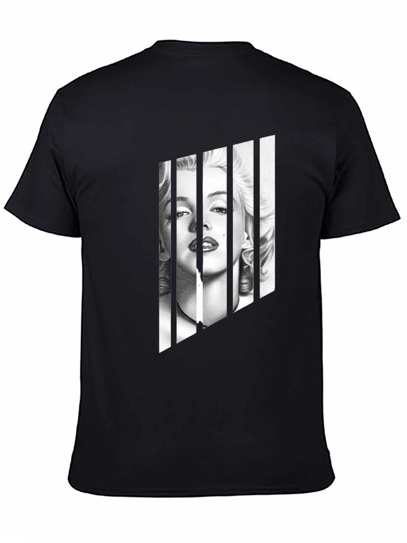 Marilyn Monroe Portrait Tee - Black Graphic T-Shirt