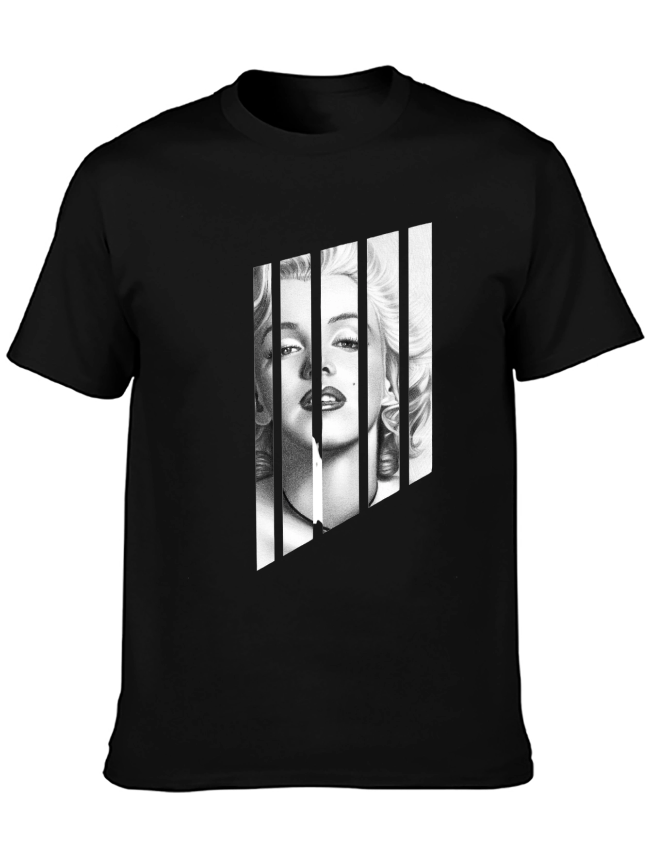 Marilyn Monroe Portrait Tee - Black Graphic T-Shirt