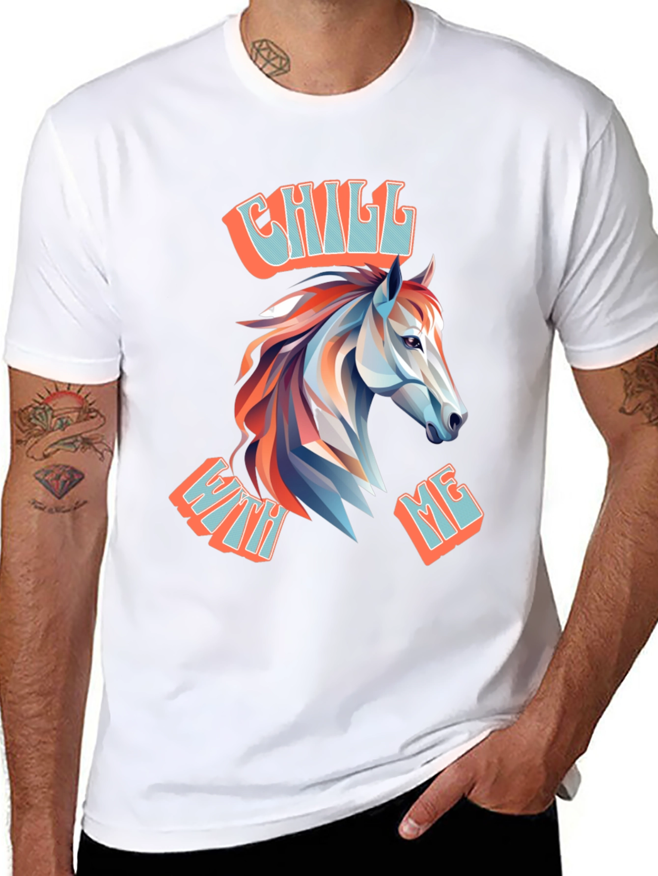 Chill With Me Horse Graphic T-Shirt