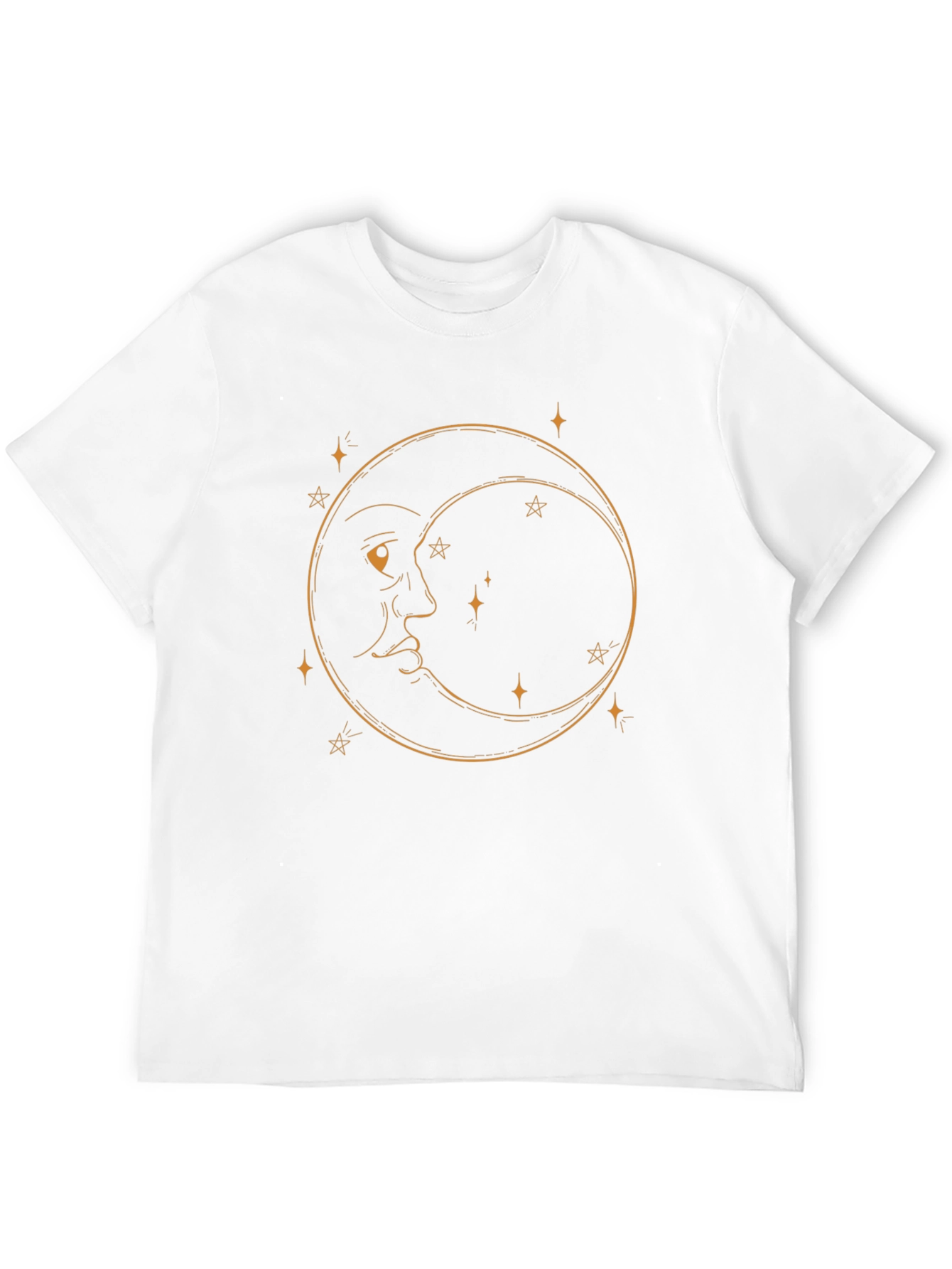 Celestial Moon Graphic Tee - Black Cotton Comfort