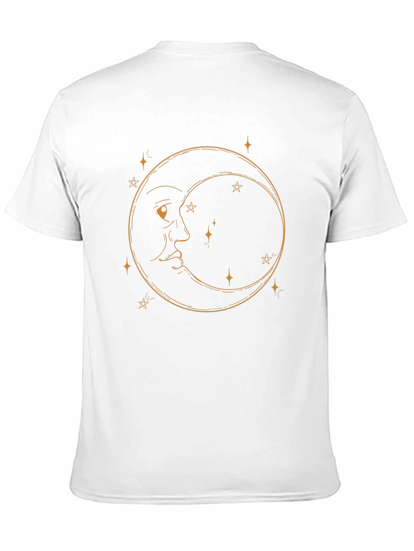 Celestial Moon Graphic Tee - Black Cotton Comfort