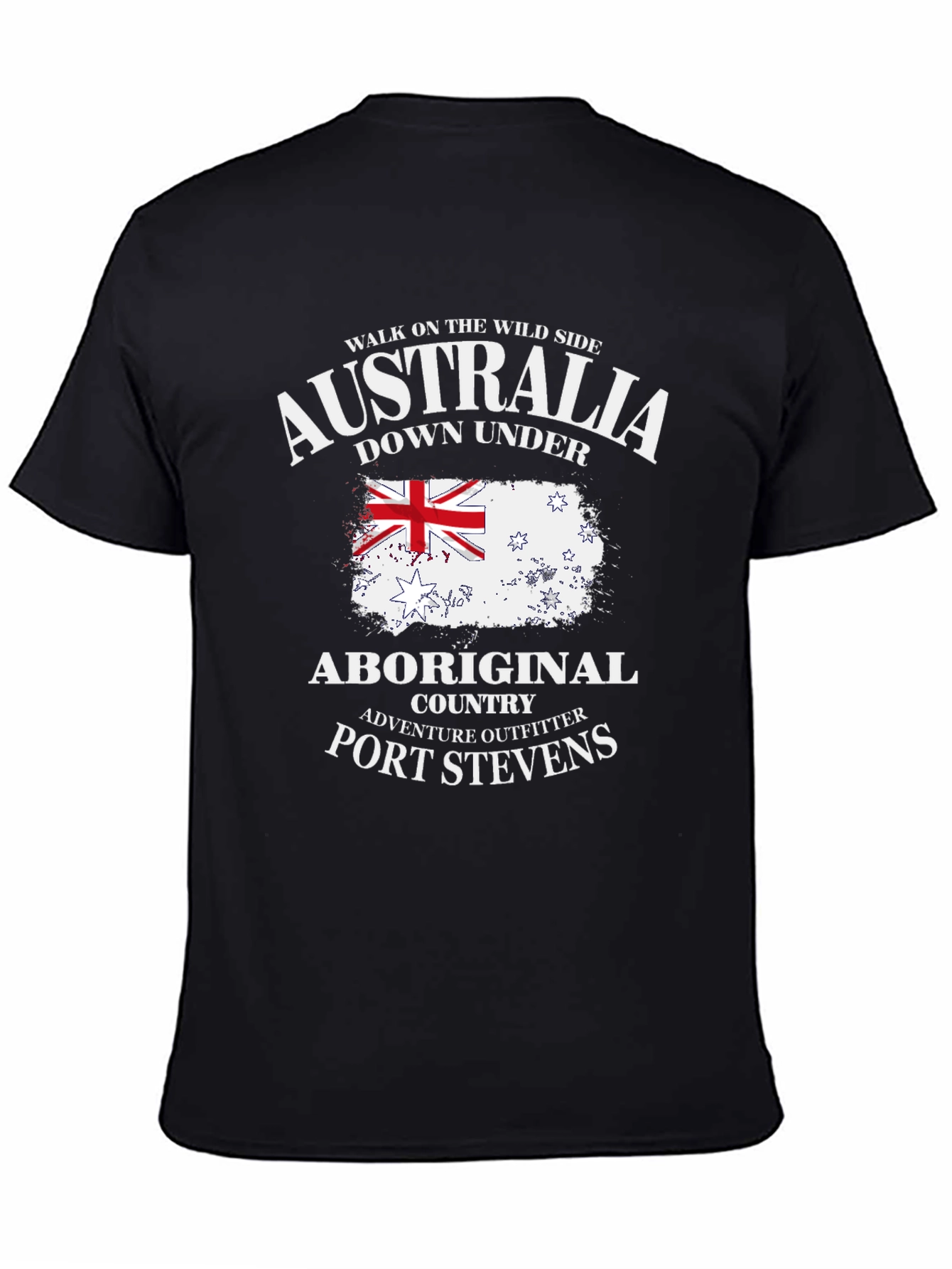 Australia Down Under Black Graphic Tee