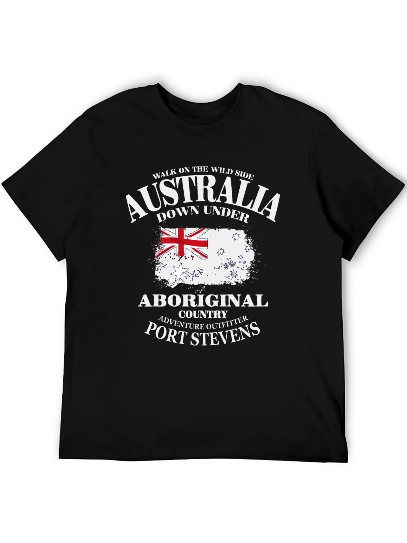 Australia Down Under Black Graphic Tee