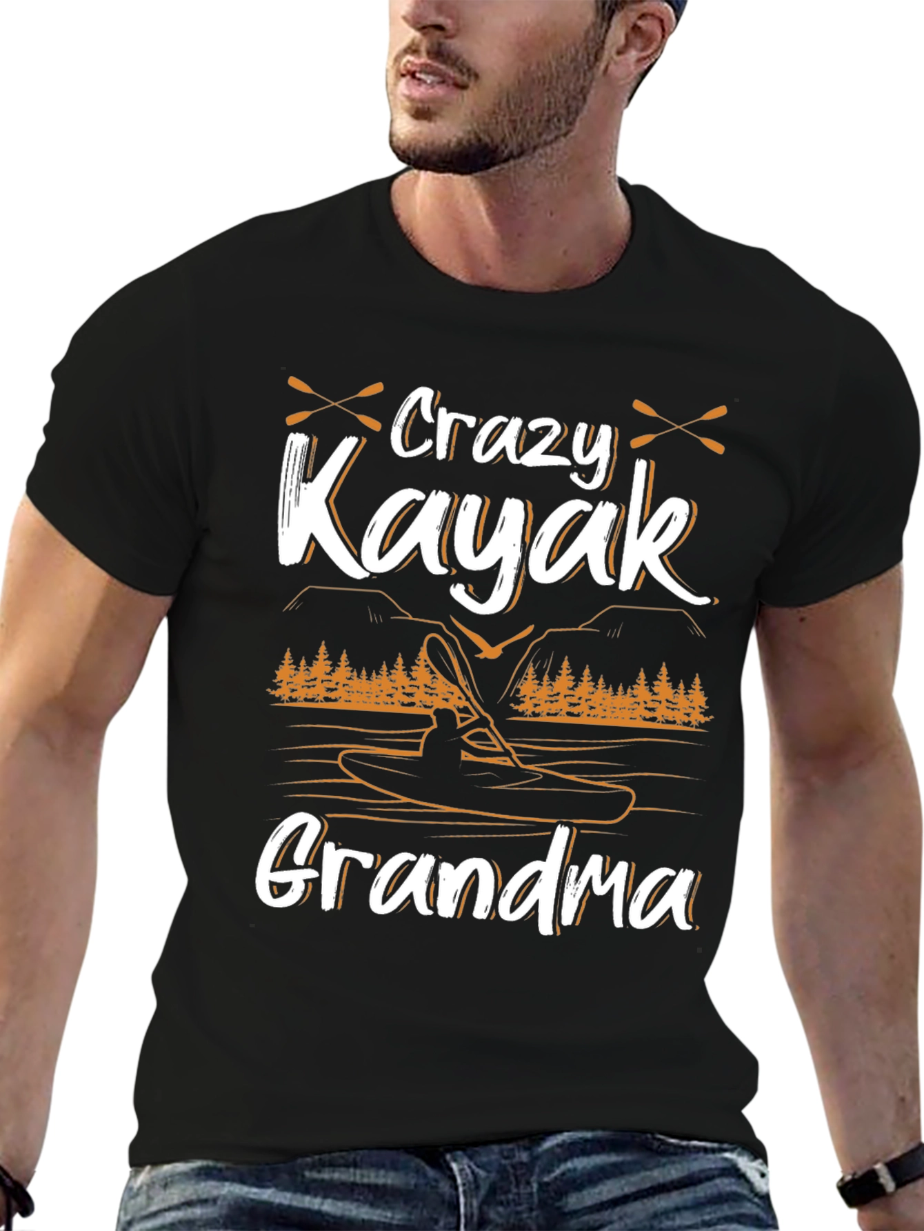 Crazy Kayak Grandma T-Shirt - Paddling Adventure Tee