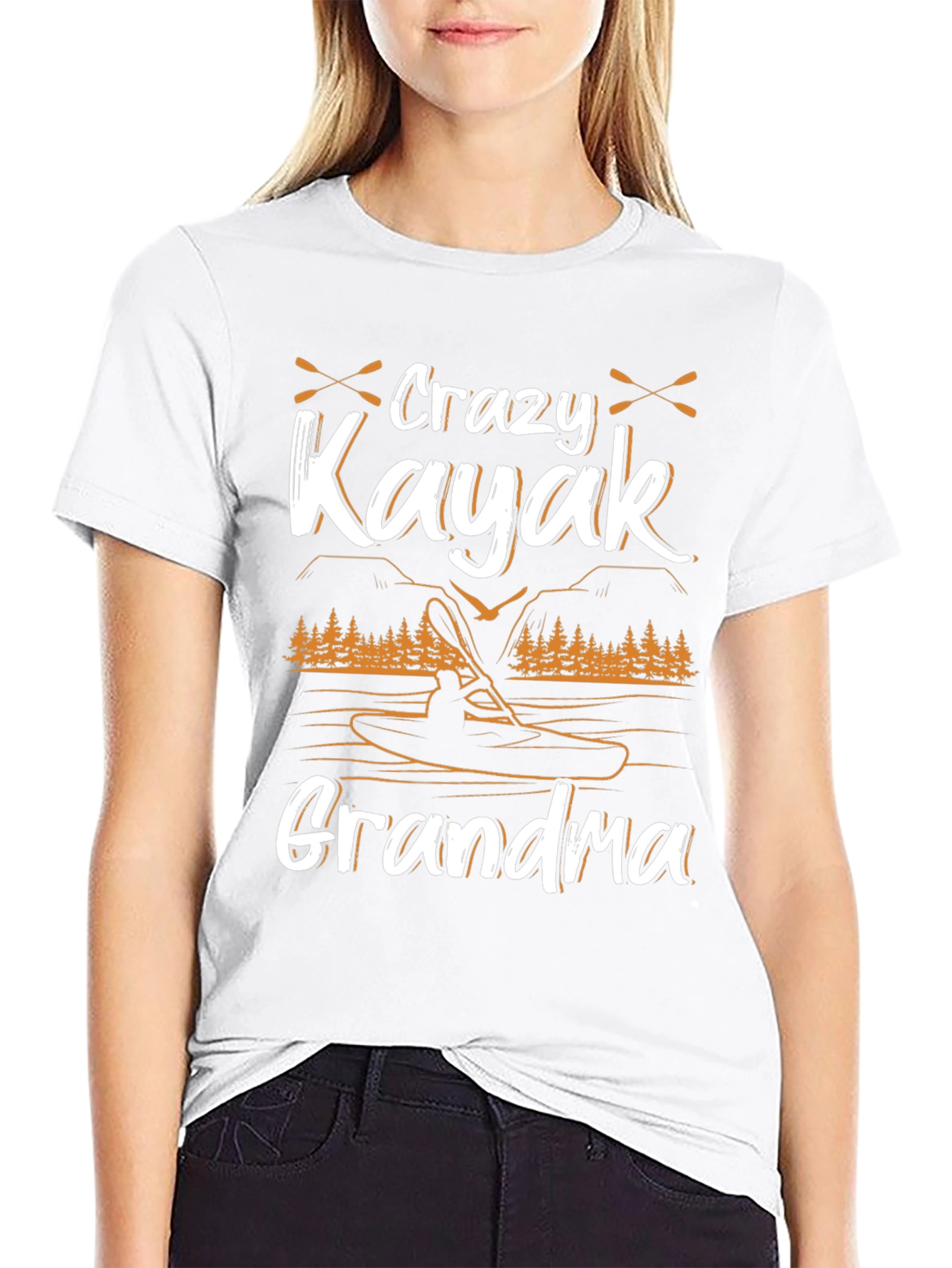 Crazy Kayak Grandma T-Shirt - Paddling Adventure Tee