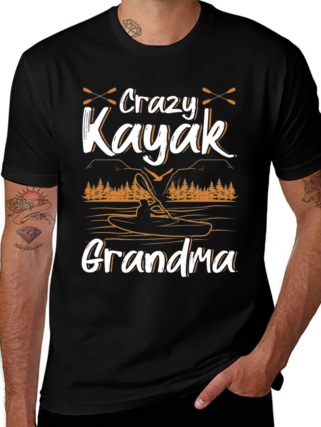 Crazy Kayak Grandma T-Shirt - Paddling Adventure Tee