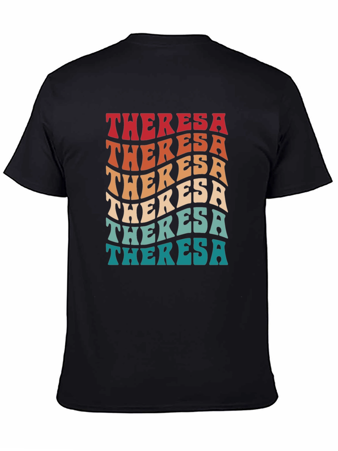 Theresa Retro Wavy Text T-Shirt