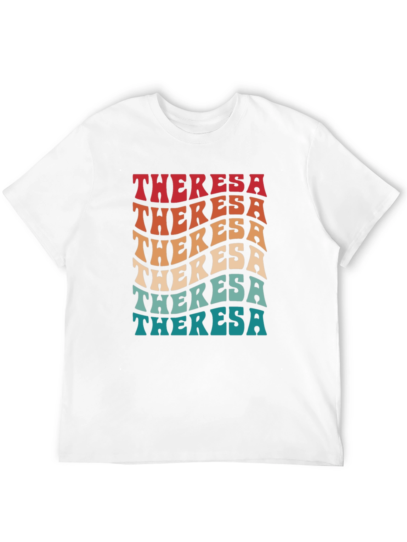 Theresa Retro Wavy Text T-Shirt