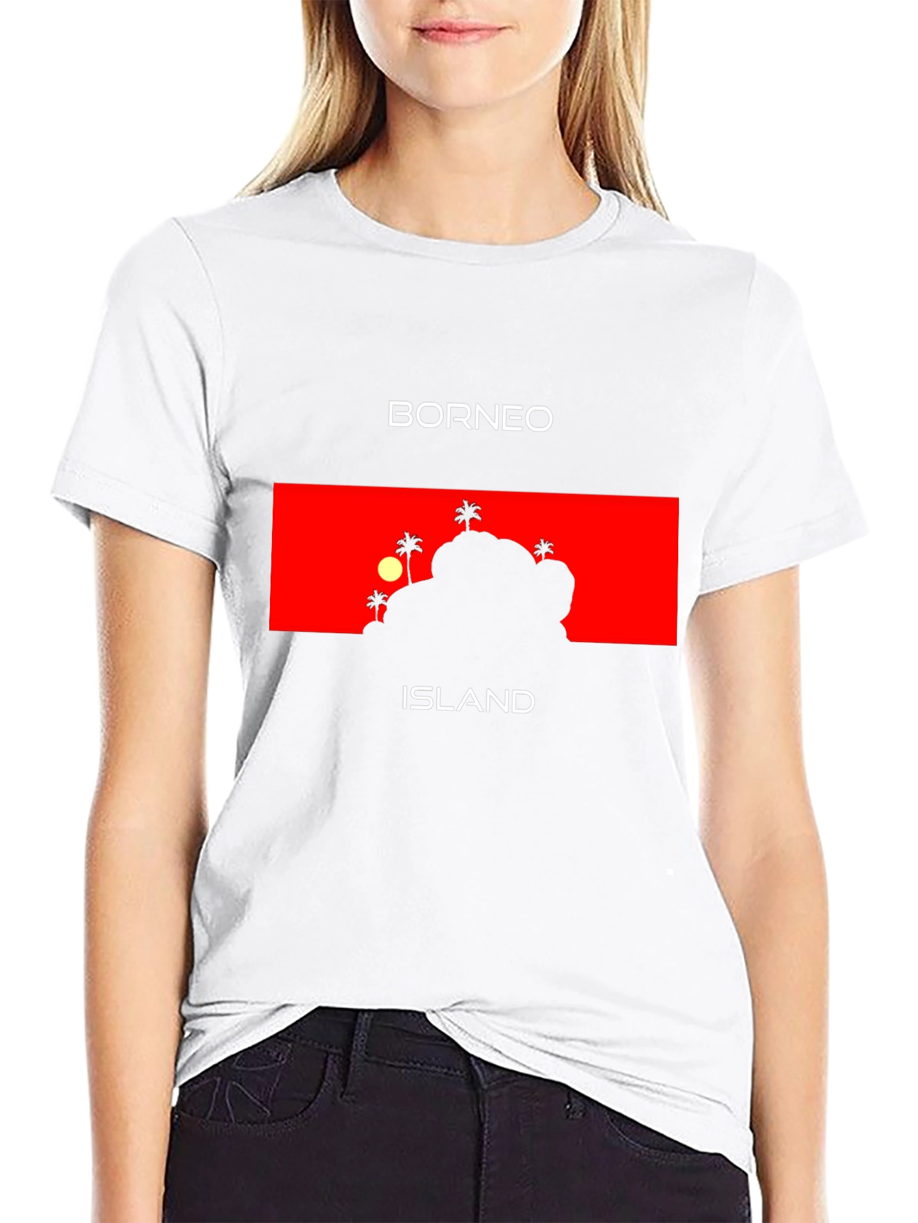 Borneo Island Graphic T-Shirt - Tropical Vacation Tee