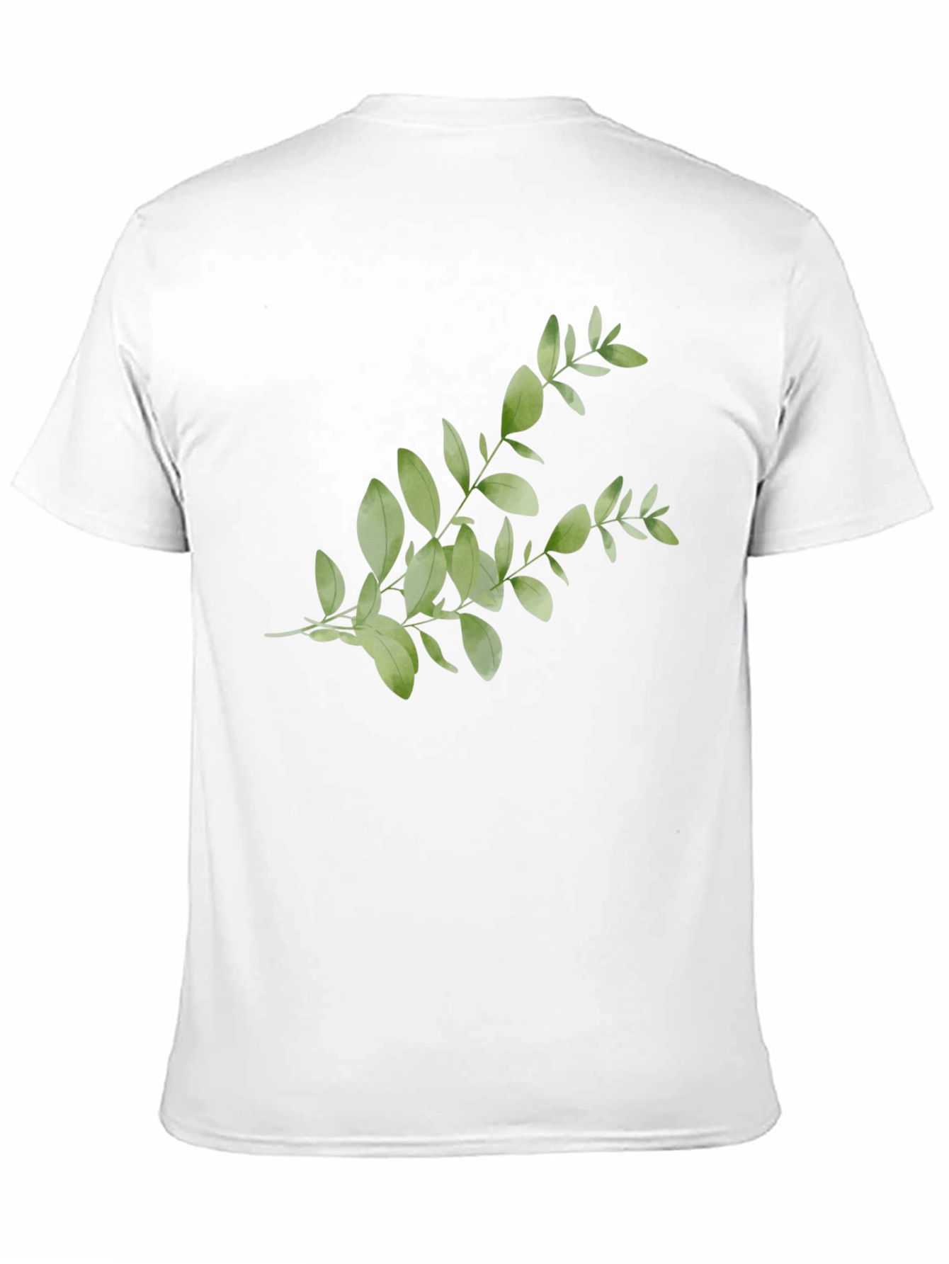Botanical Print Tee - Black Casual Cotton Shirt