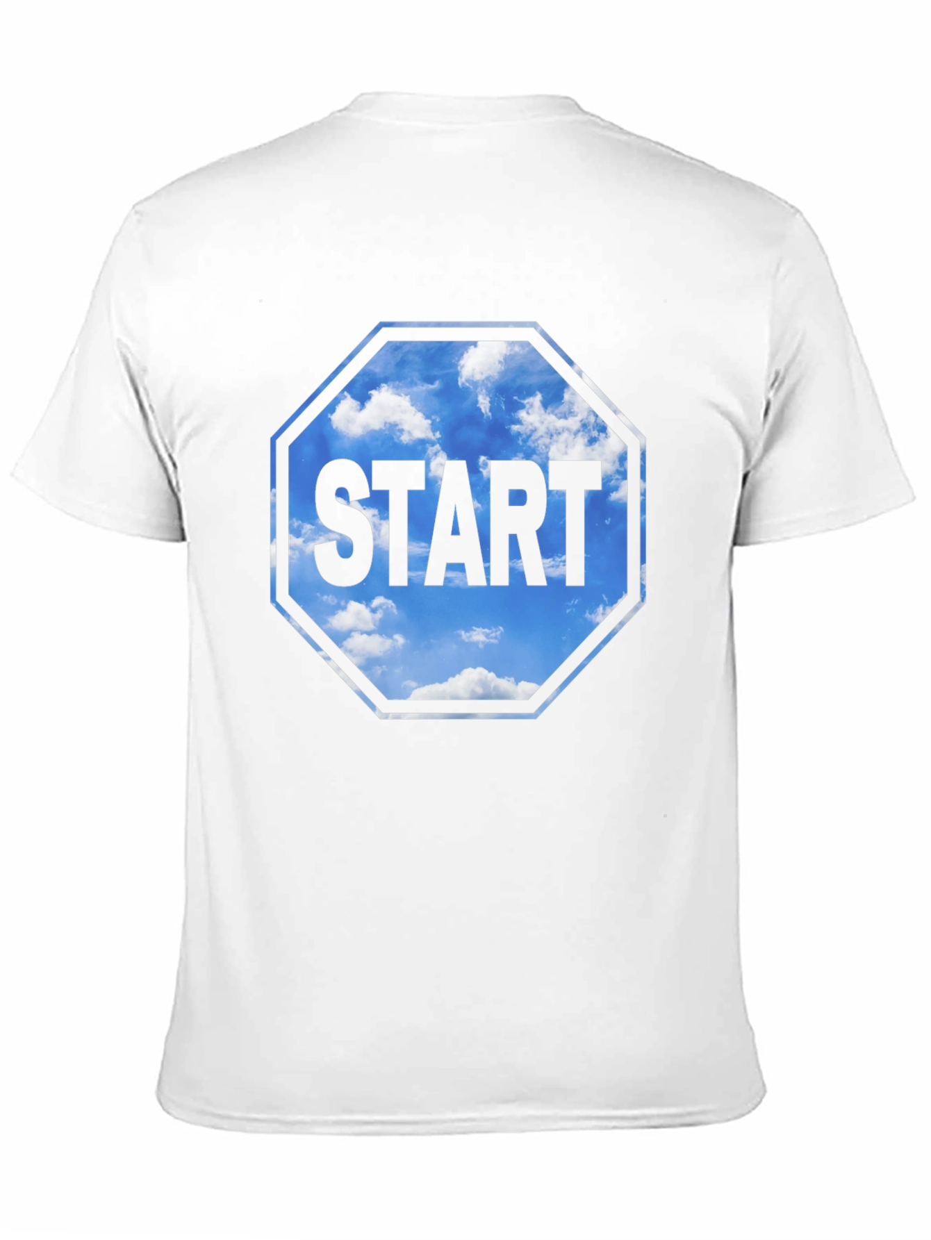 Start Sky Graphic Tee - Black Cotton Blend Shirt