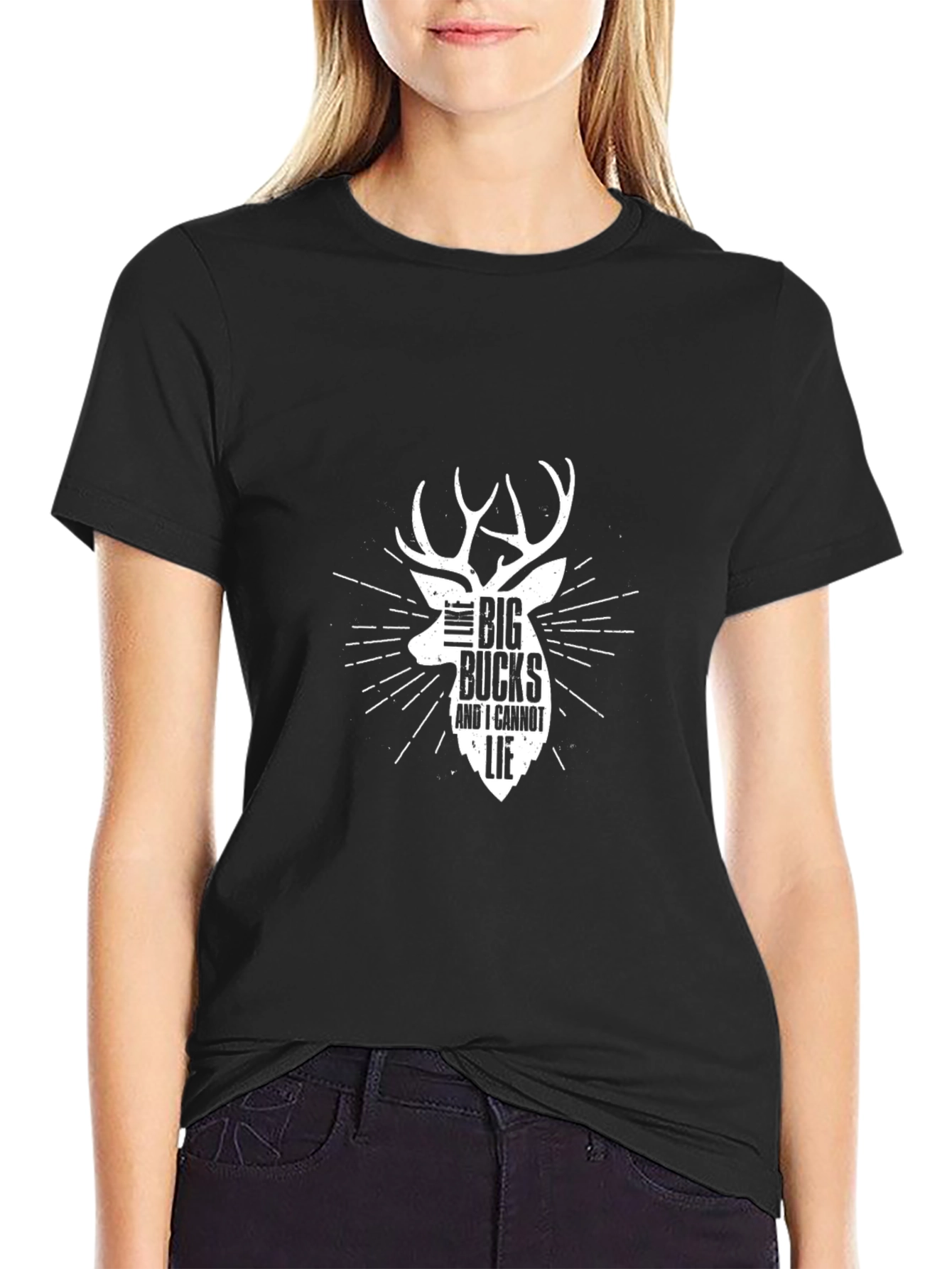 Big Bucks Deer Graphic T-Shirt - Black