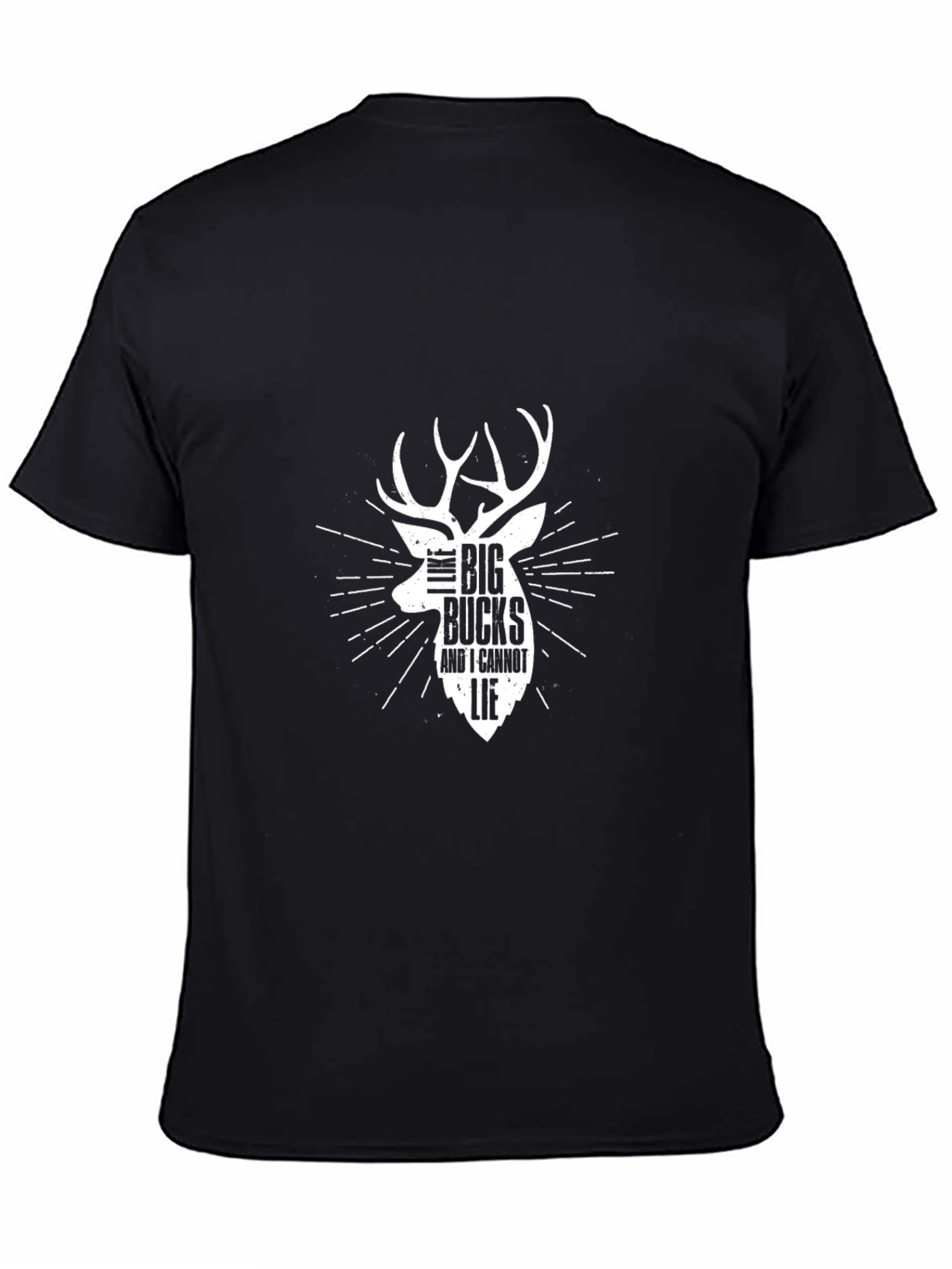 Big Bucks Deer Graphic T-Shirt - Black