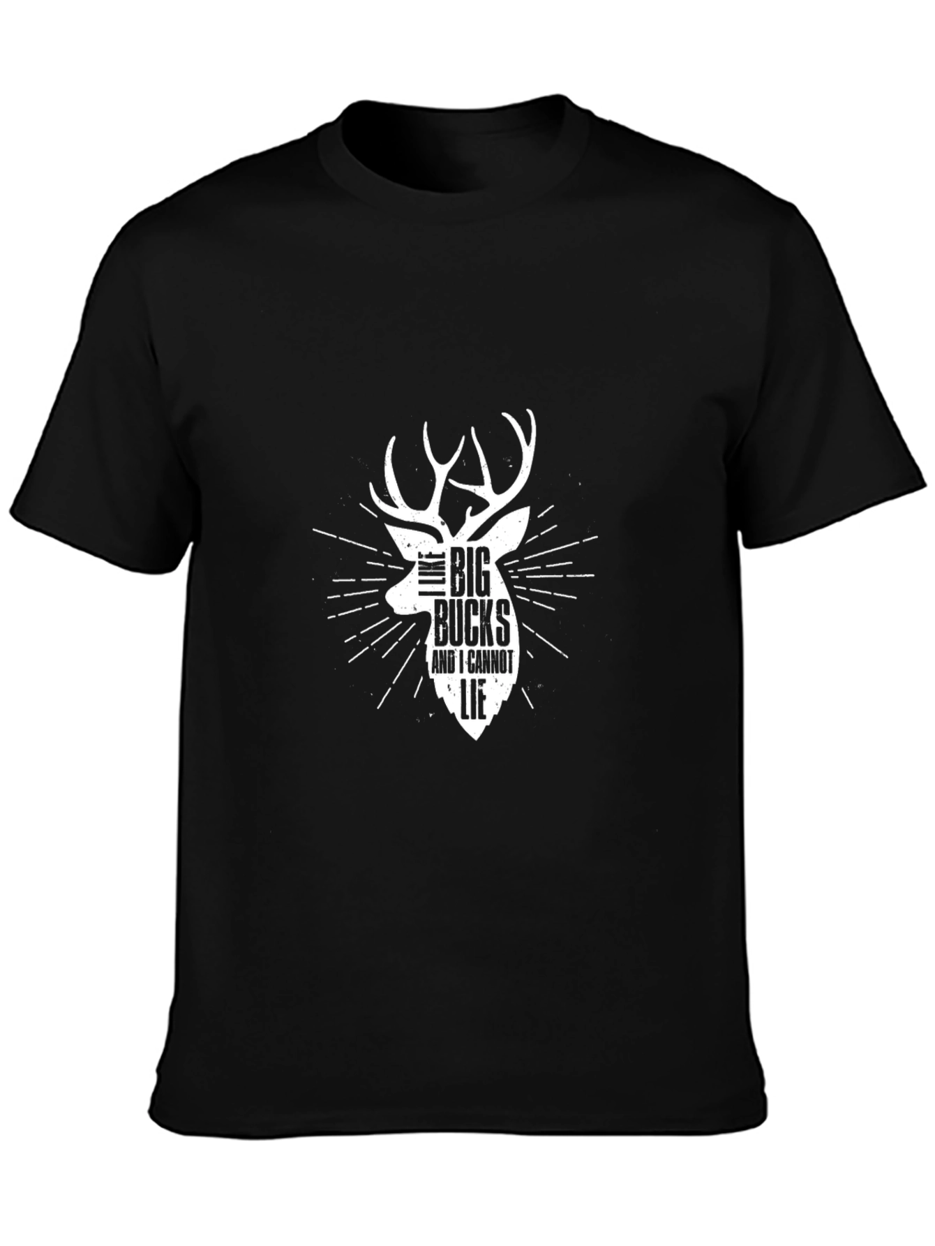 Big Bucks Deer Graphic T-Shirt - Black