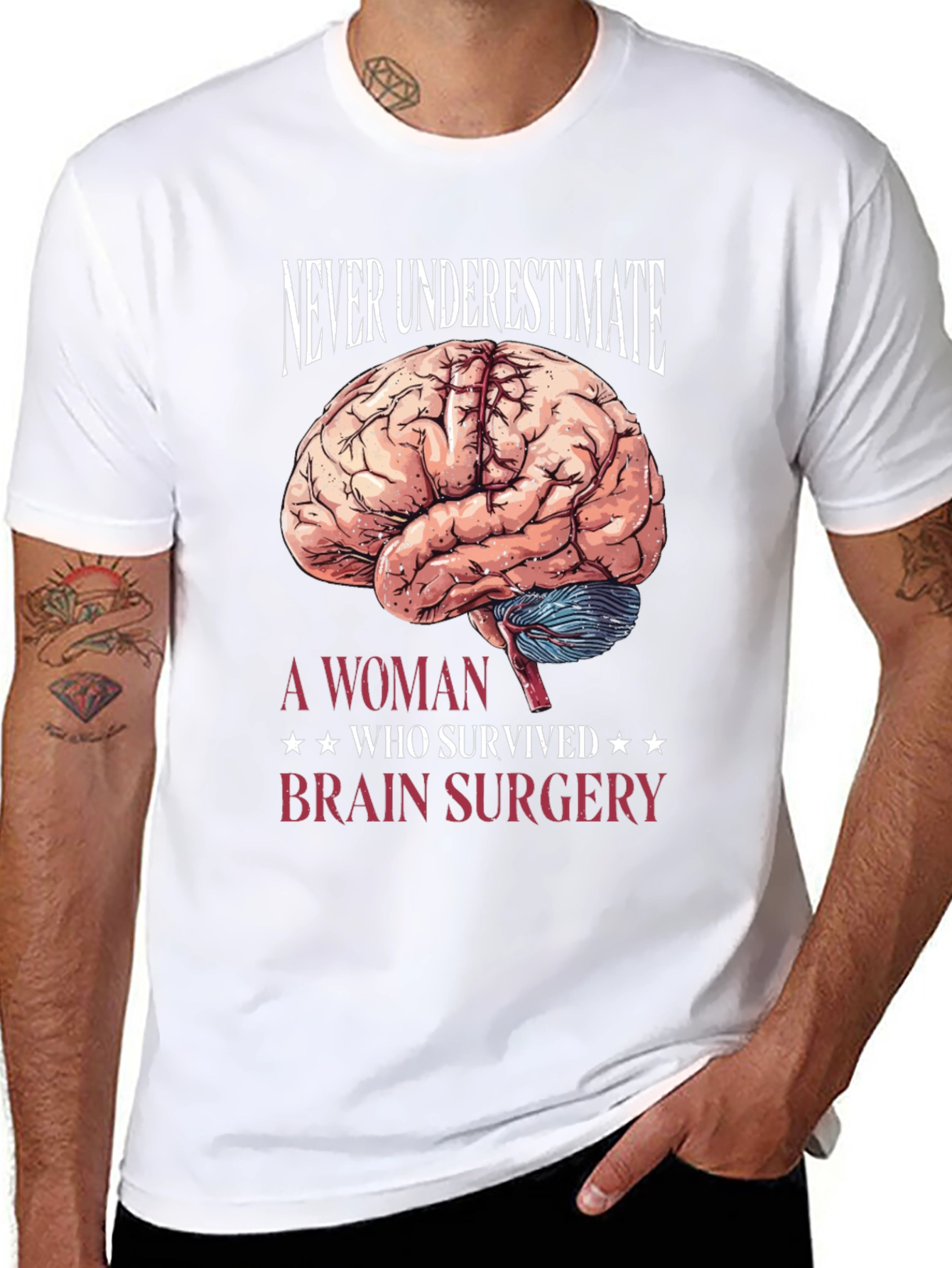 Brain Surgery Survivor T-Shirt - Never Underestimate